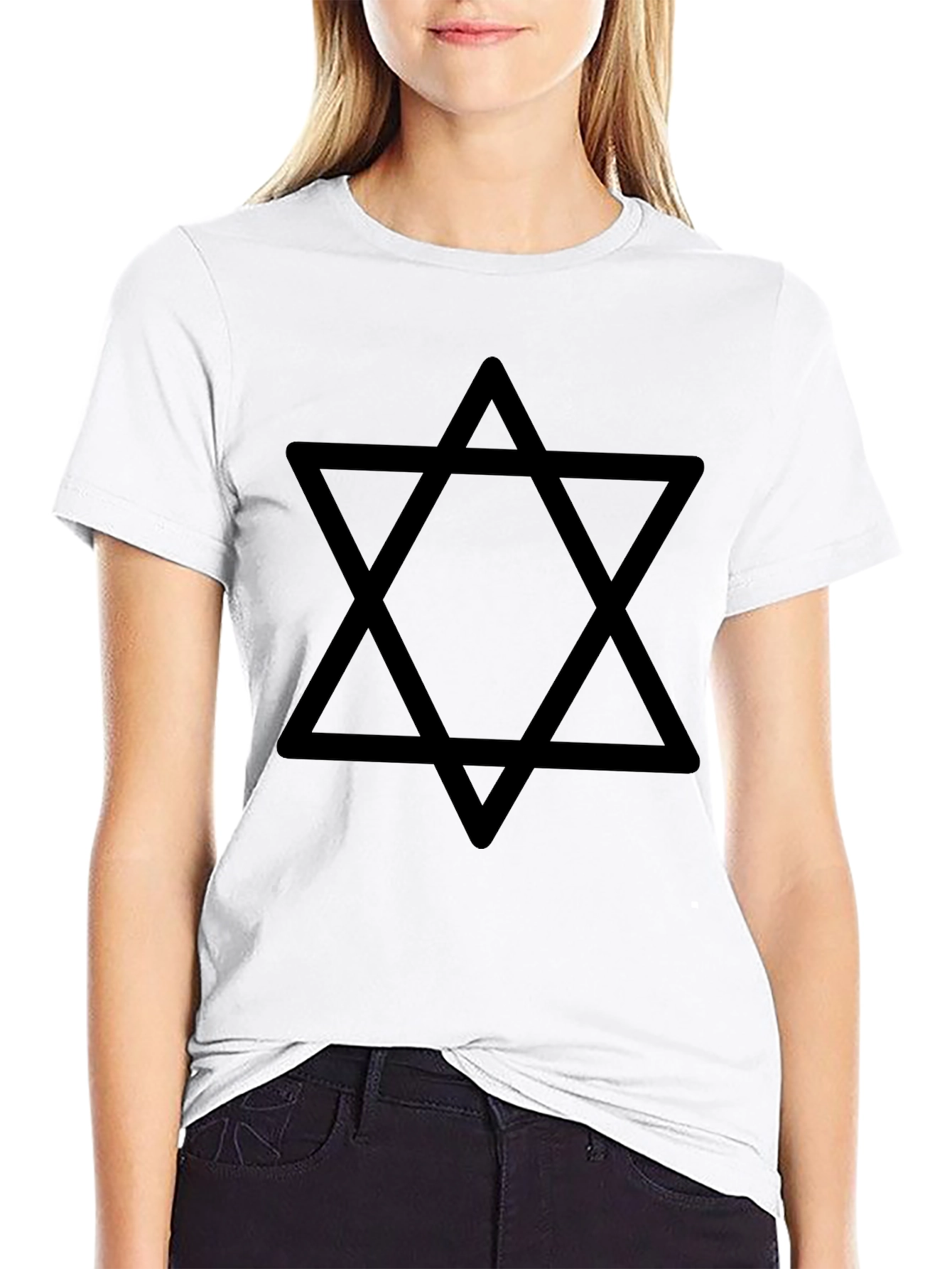 Star of David Mens Black Graphic Tee