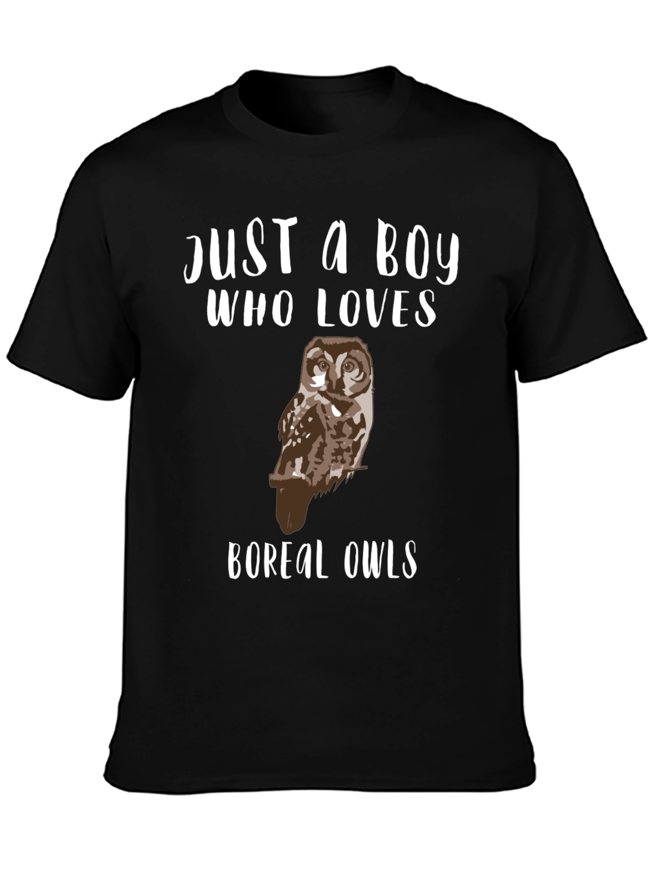 Just A Boy Who Loves Boreal Owls T-Shirt
