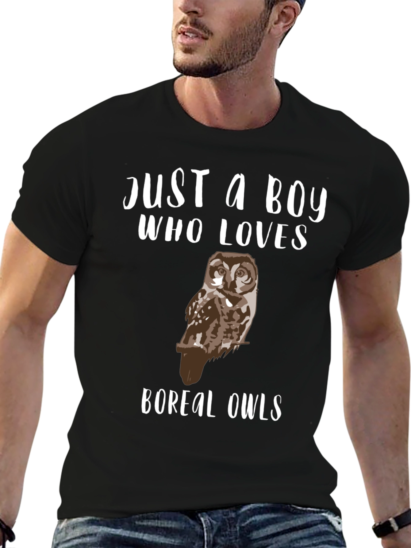 Just A Boy Who Loves Boreal Owls T-Shirt