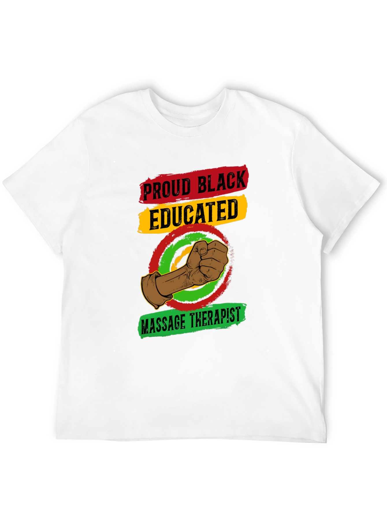 Proud Black Educated Massage Therapist T-Shirt