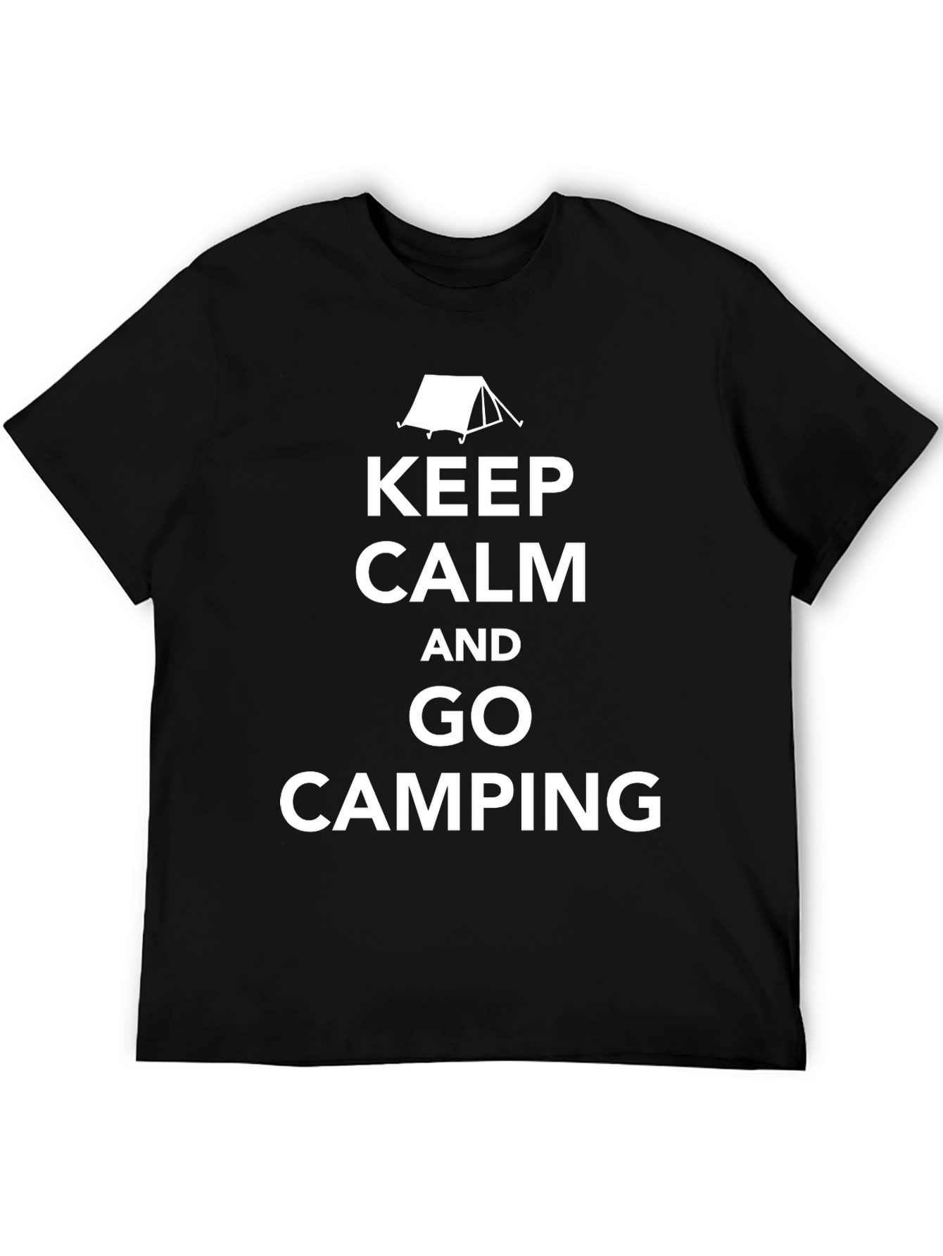 Keep Calm and Go Camping Black T-Shirt