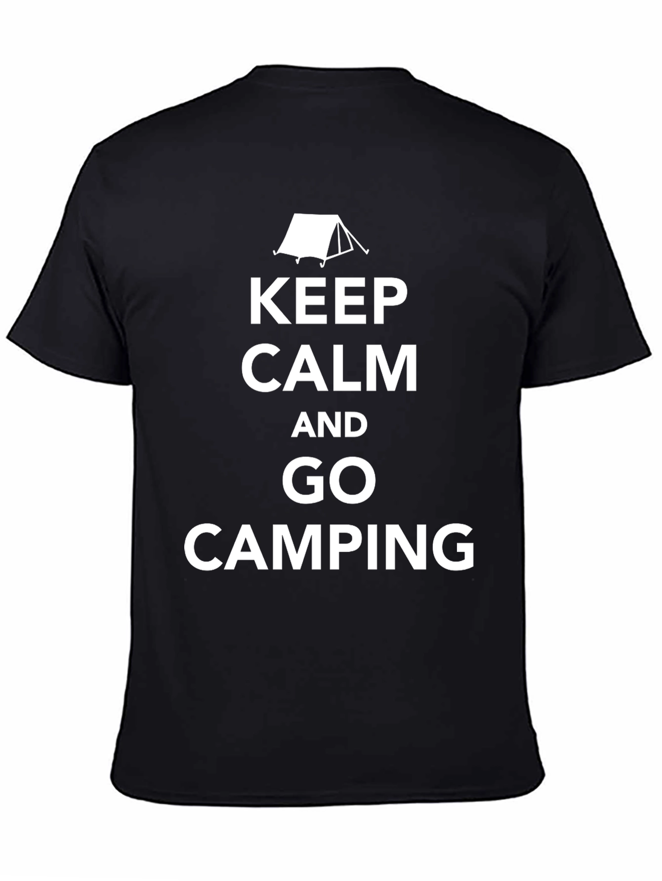 Keep Calm and Go Camping Black T-Shirt