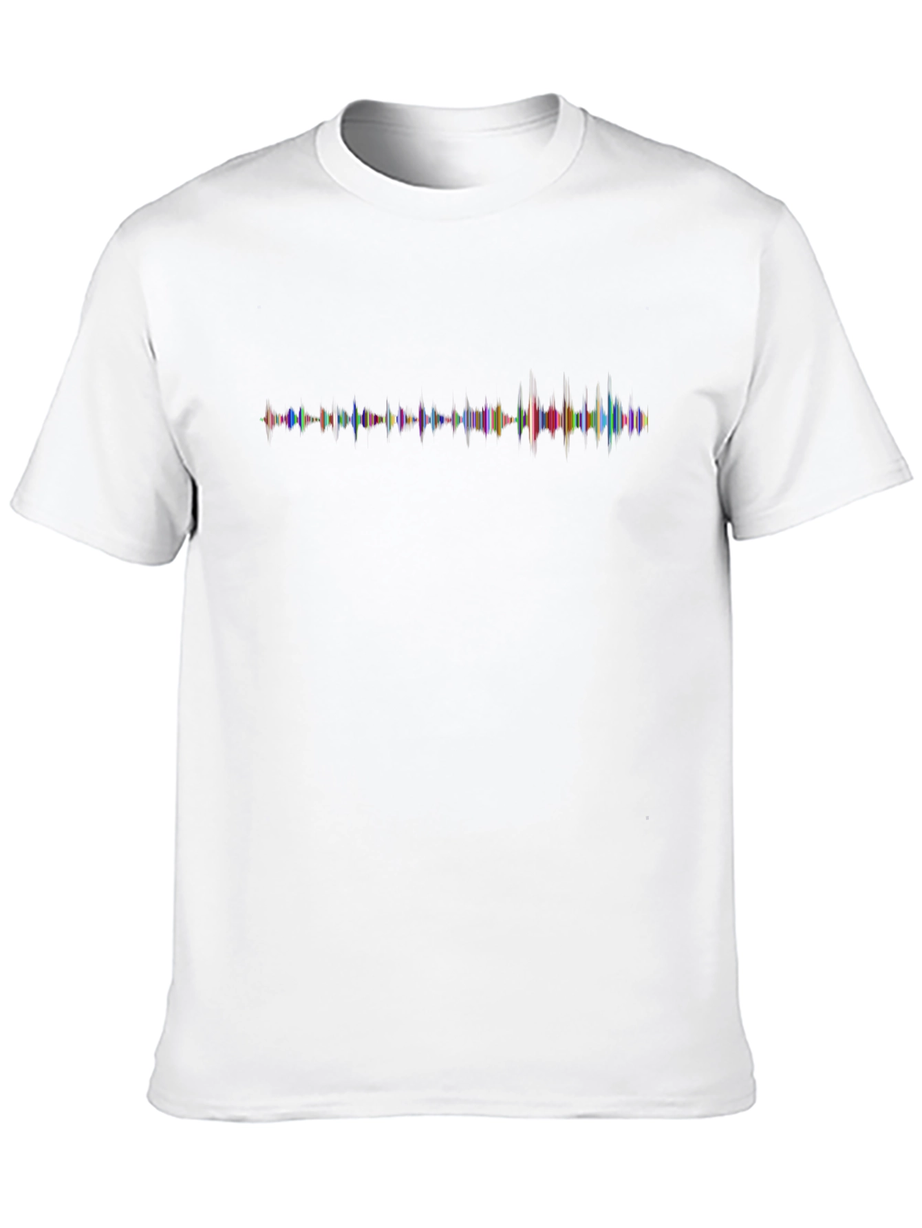 Sound Wave Graphic Print Tee - Modern Black T-Shirt