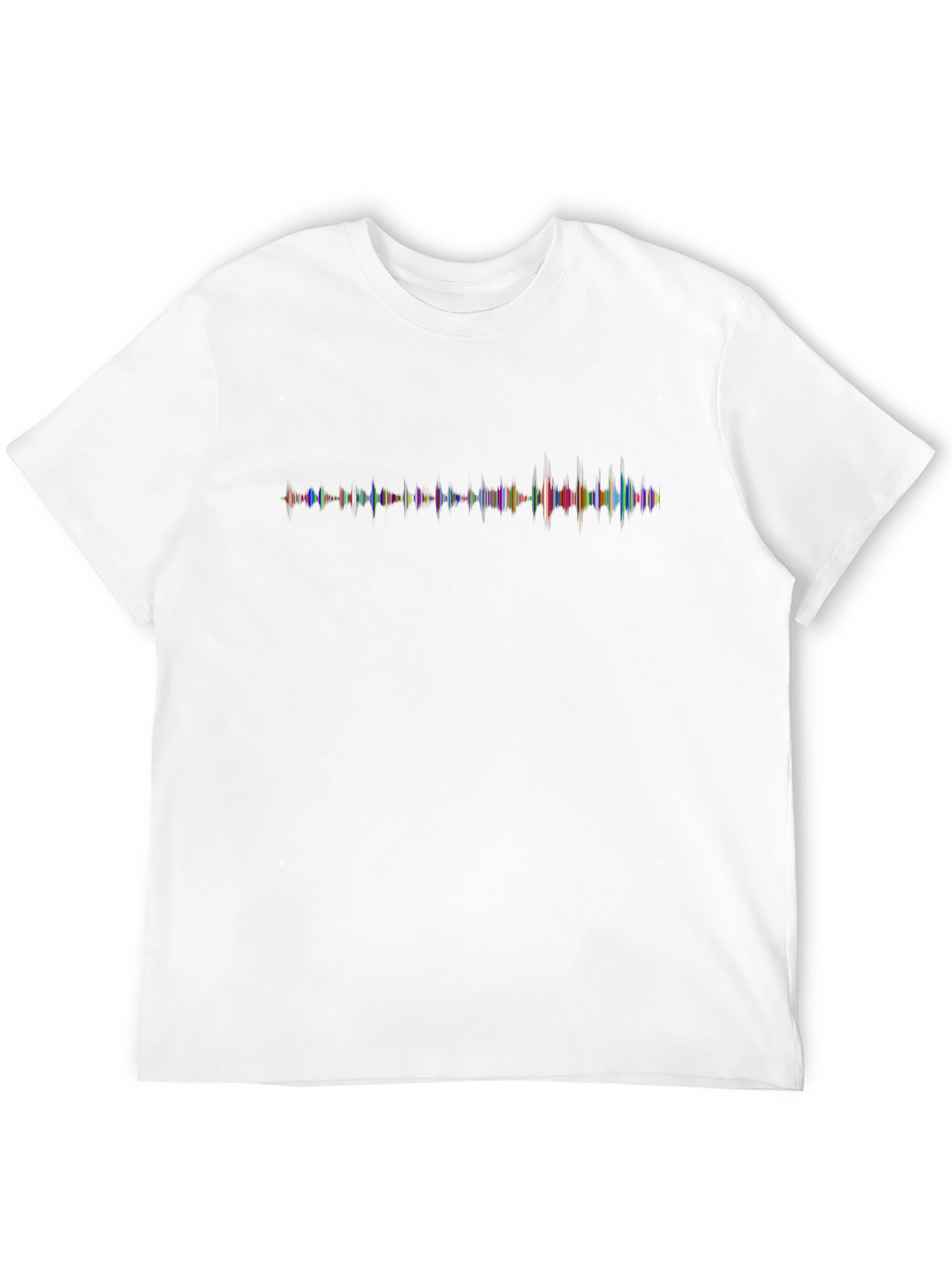 Sound Wave Graphic Print Tee - Modern Black T-Shirt