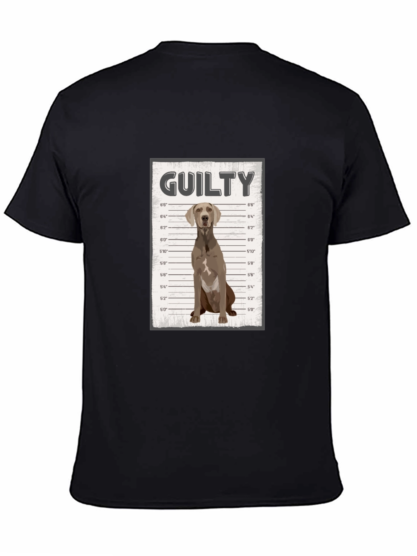 Guilty Dog Mugshot Graphic T-Shirt