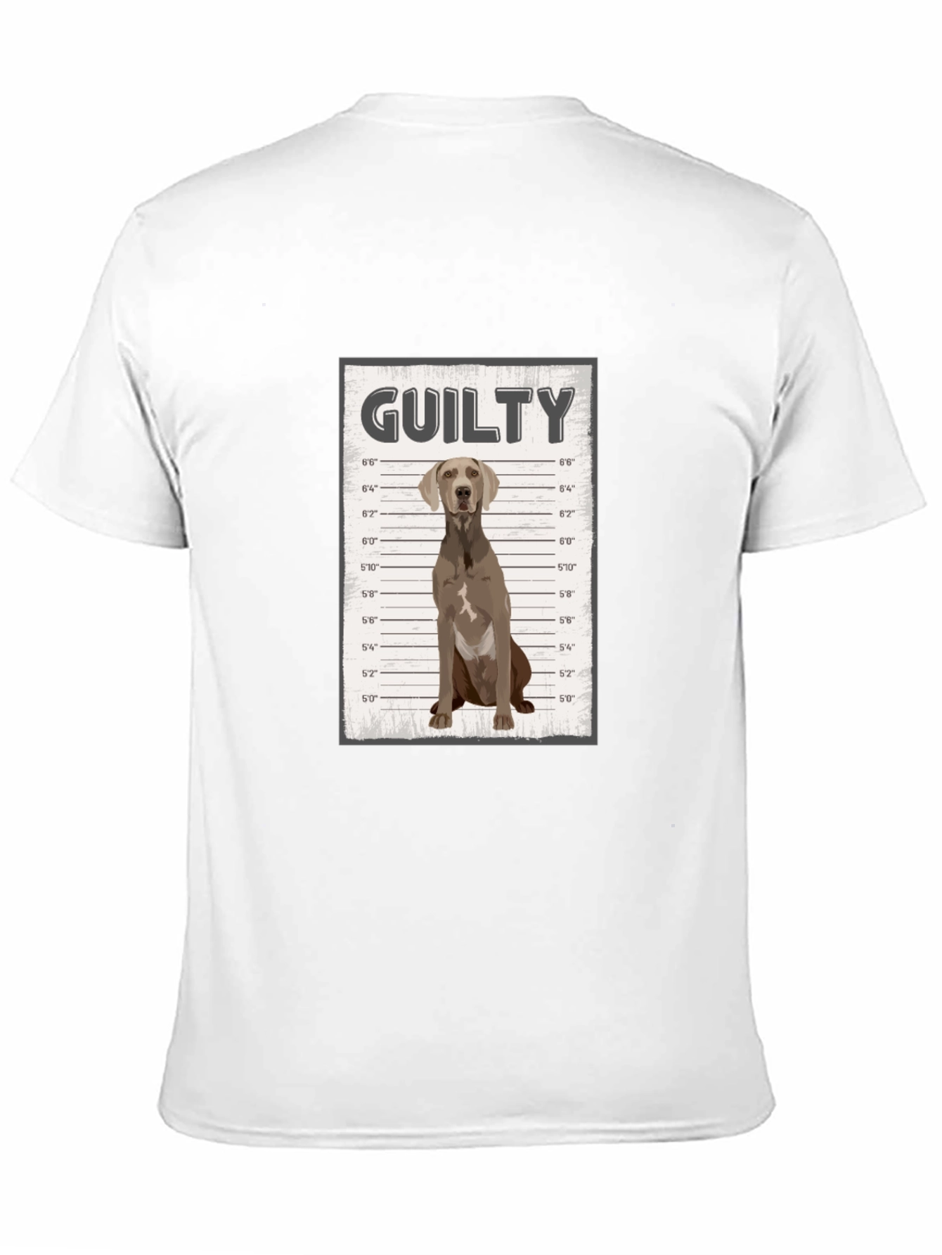 Guilty Dog Mugshot Graphic T-Shirt