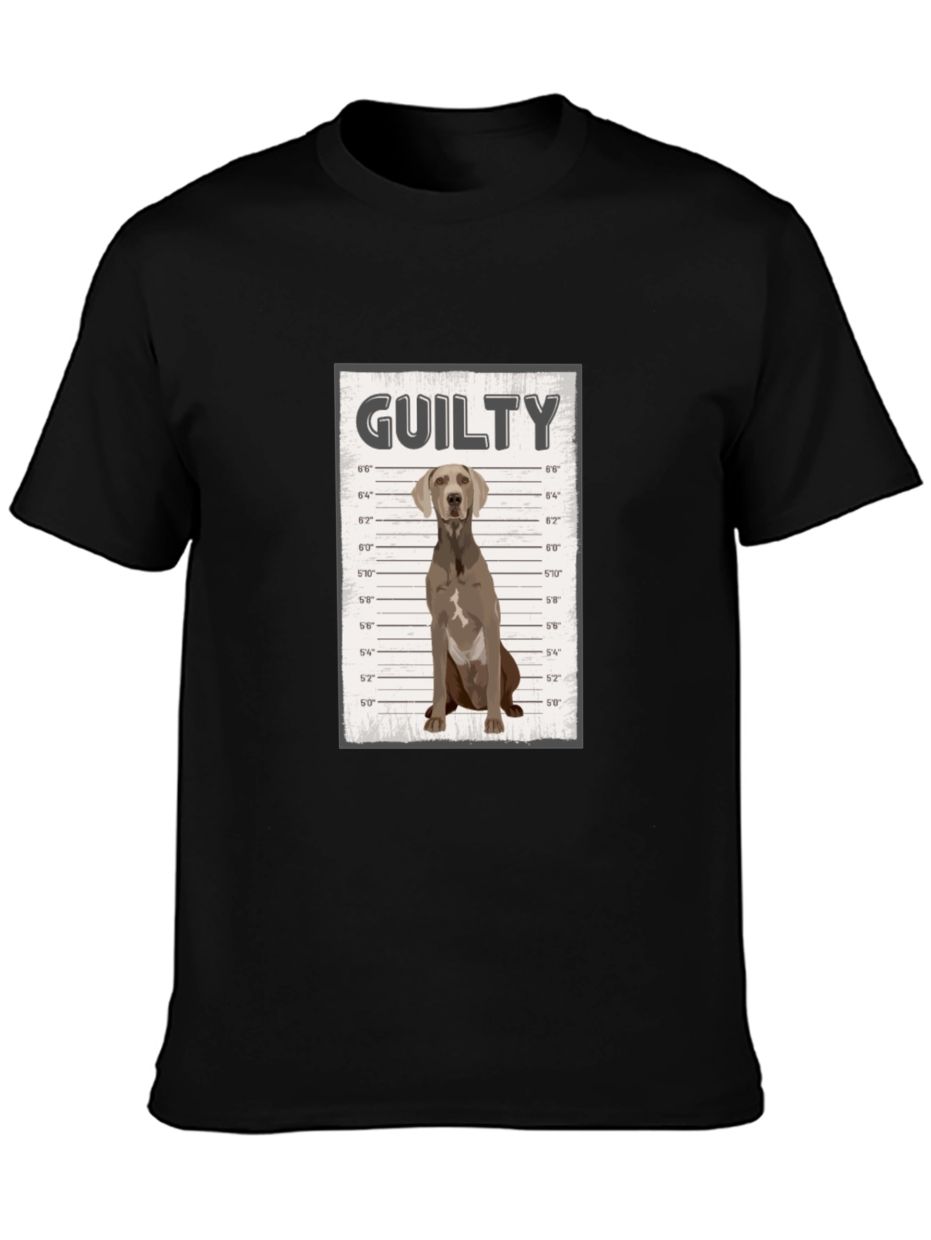Guilty Dog Mugshot Graphic T-Shirt