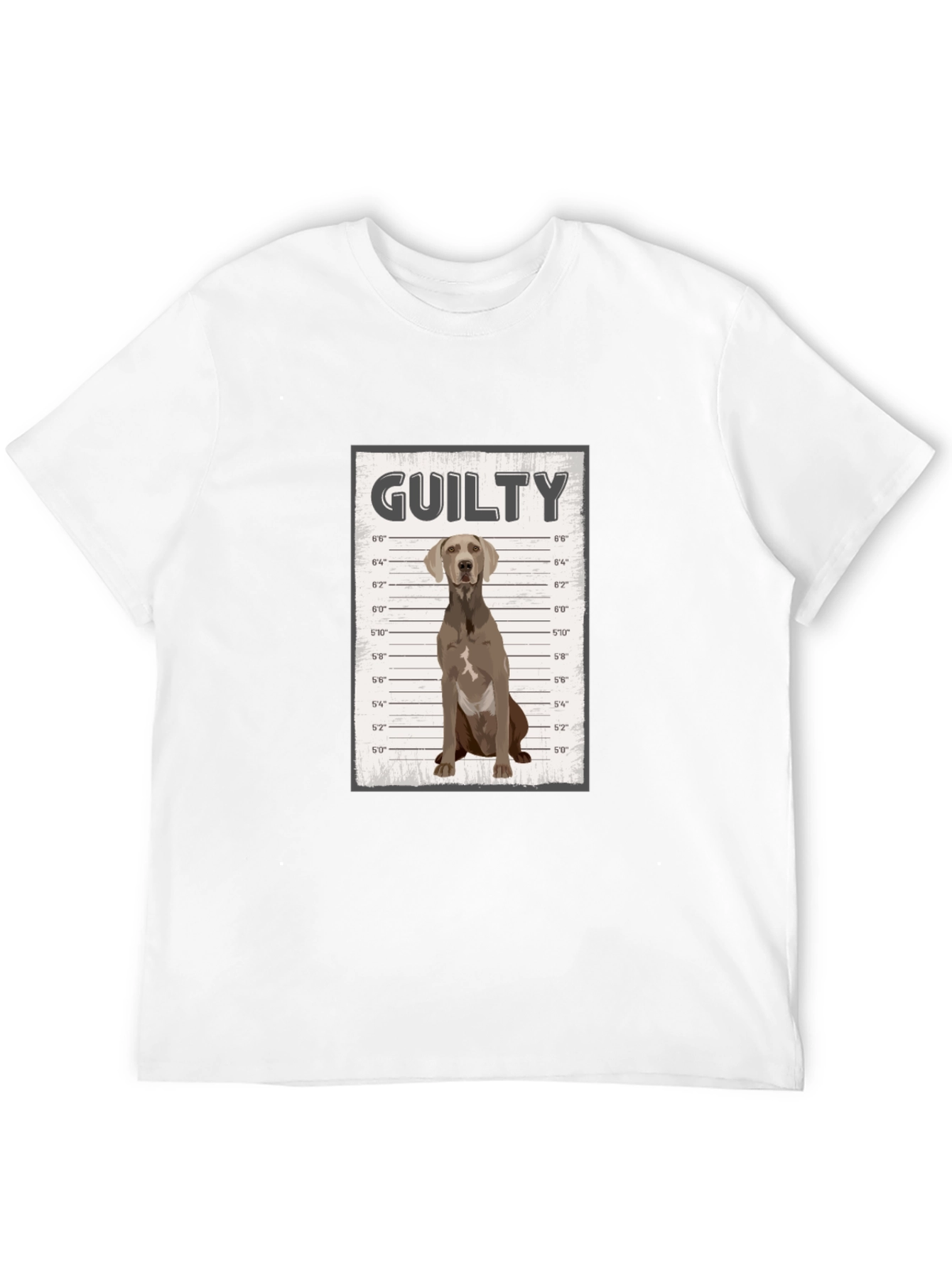 Guilty Dog Mugshot Graphic T-Shirt