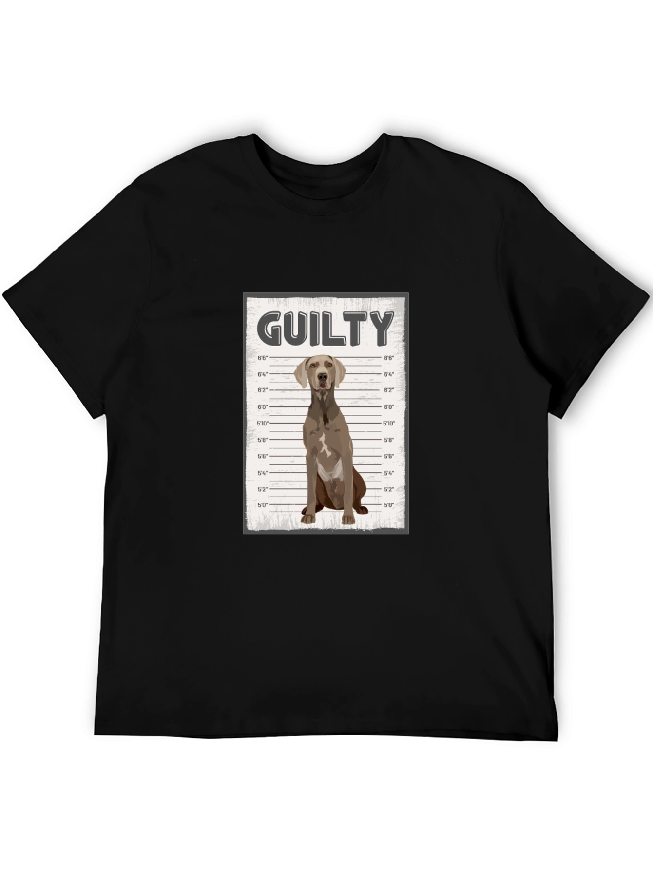 Guilty Dog Mugshot Graphic T-Shirt