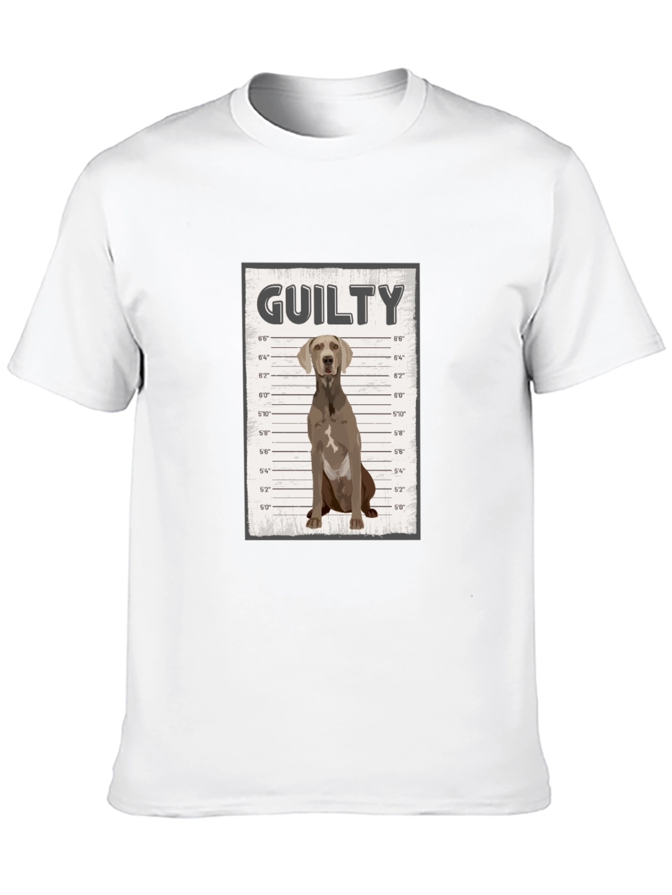 Guilty Dog Mugshot Graphic T-Shirt