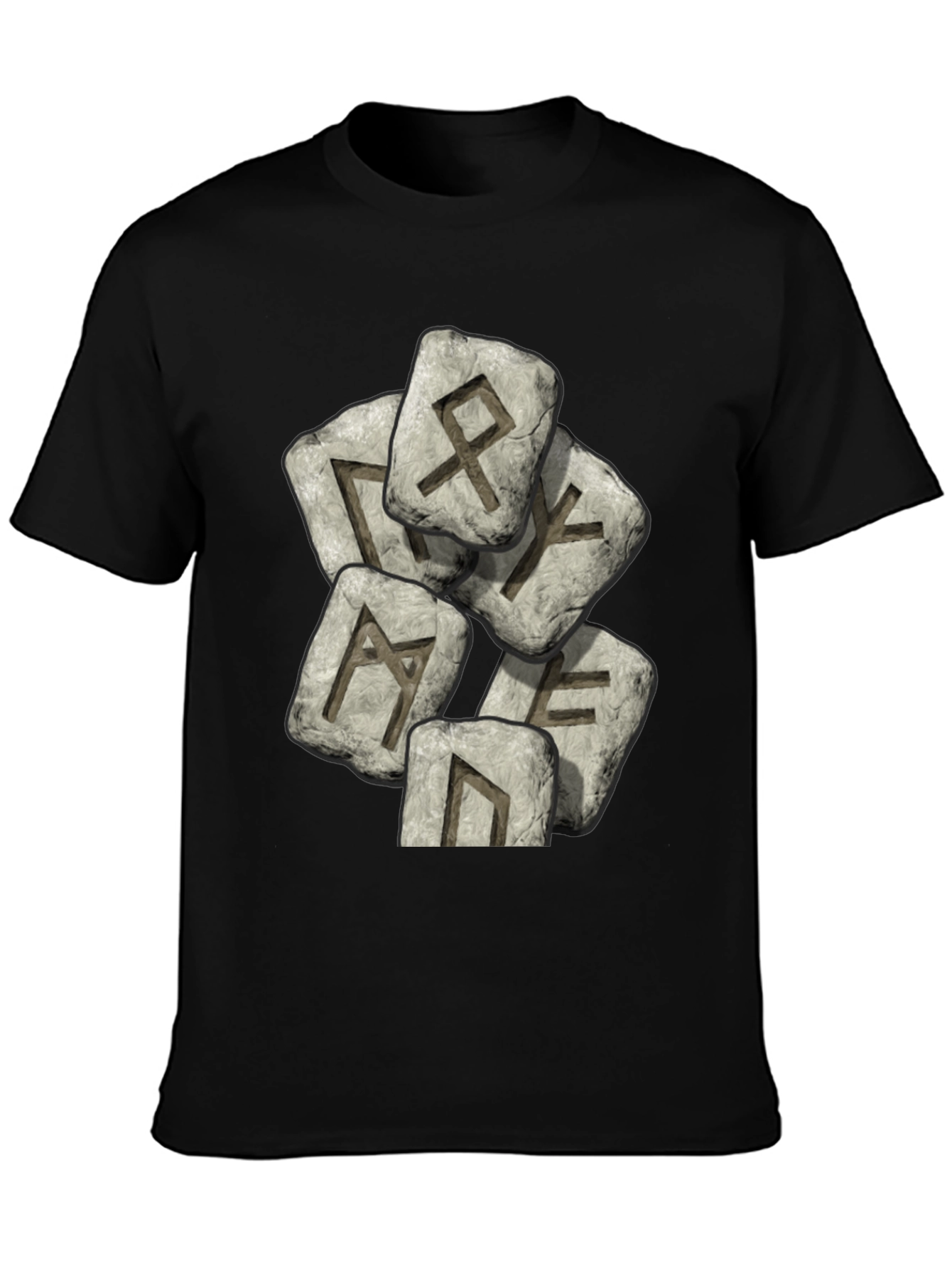 Rune Stone Graphic T-Shirt - Black