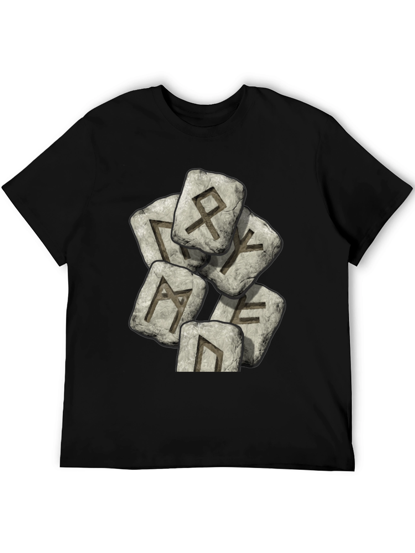 Rune Stone Graphic T-Shirt - Black