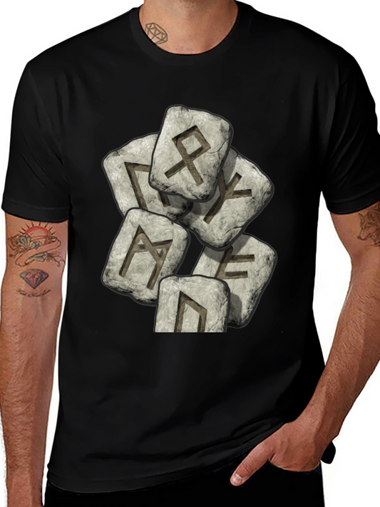 Rune Stone Graphic T-Shirt - Black