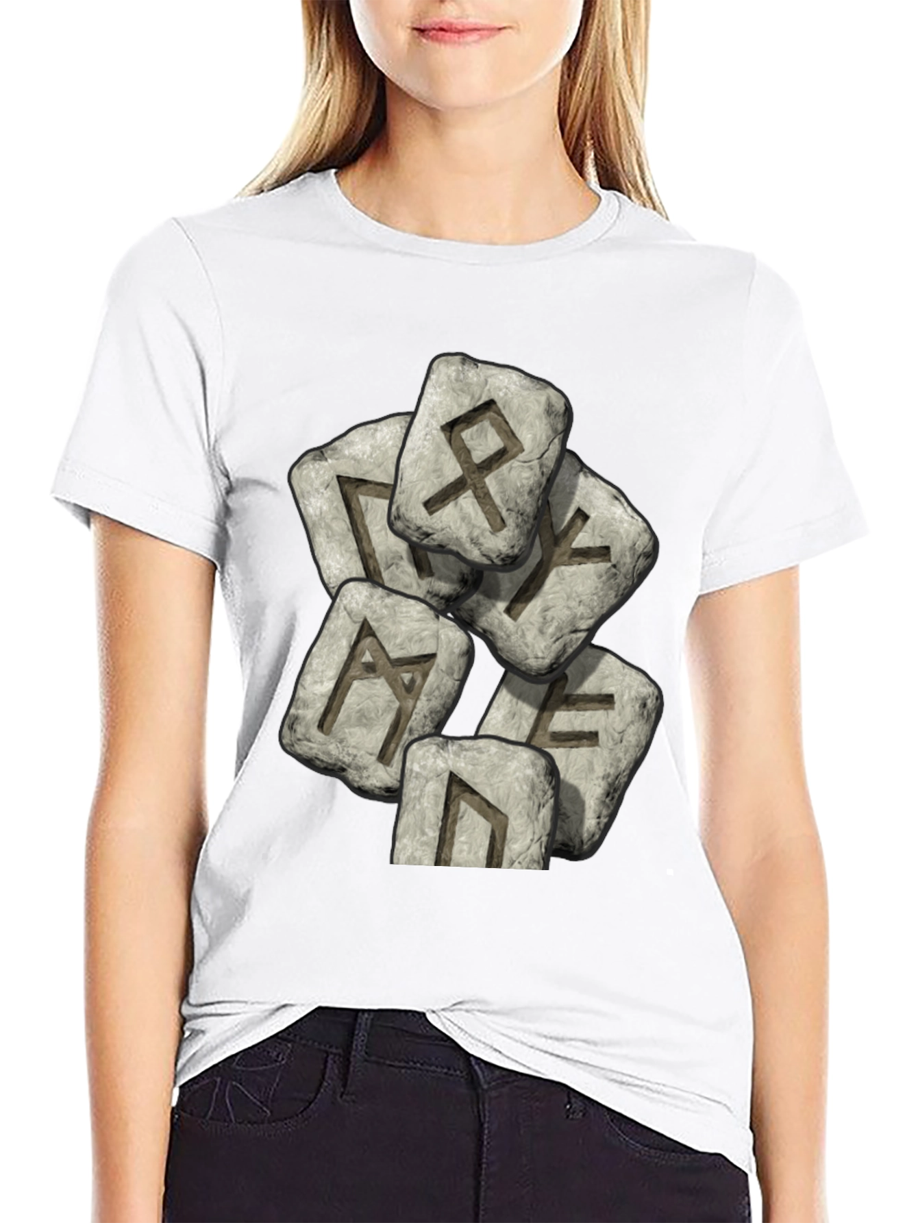 Rune Stone Graphic T-Shirt - Black