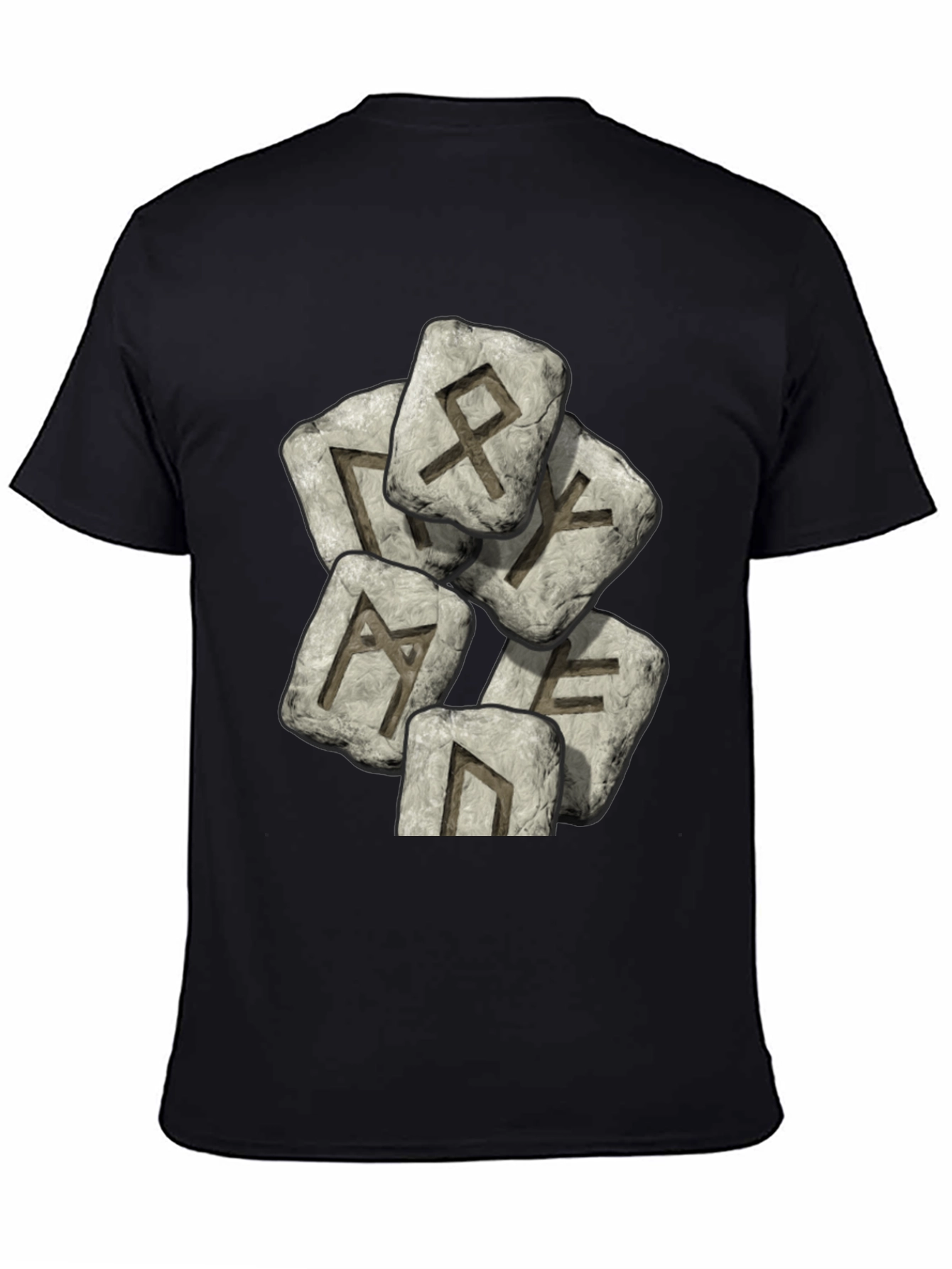 Rune Stone Graphic T-Shirt - Black