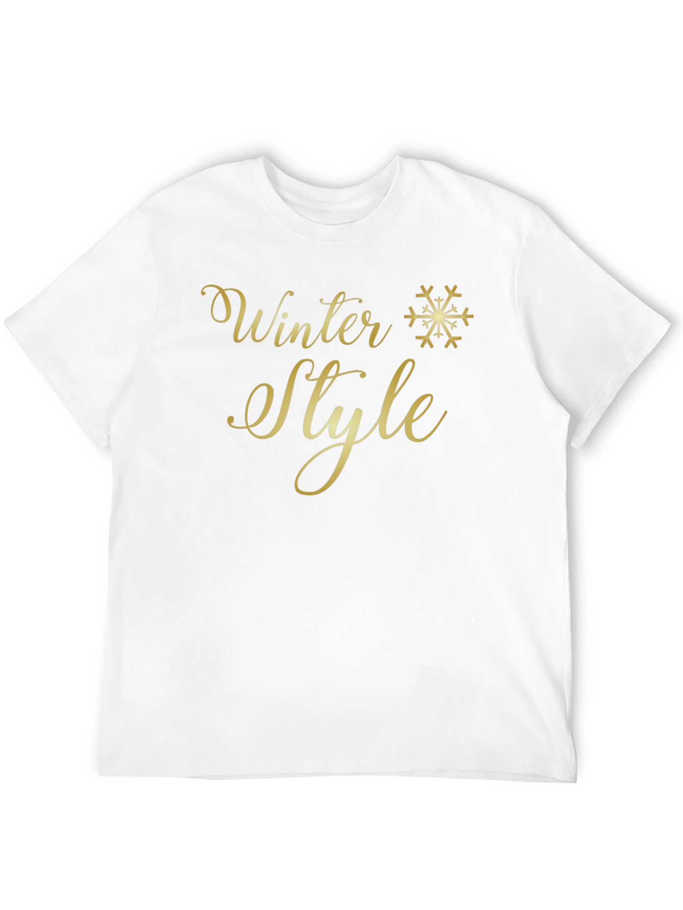 Winter Style T-Shirt - Gold Print