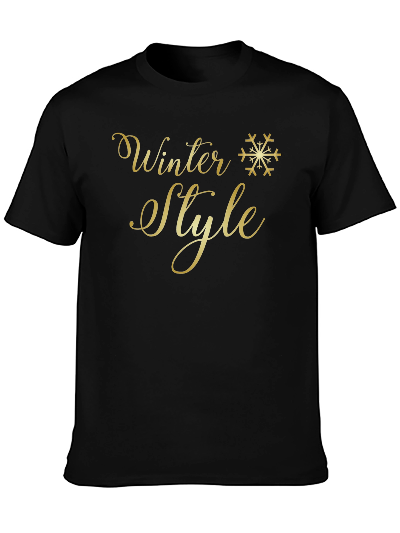 Winter Style T-Shirt - Gold Print