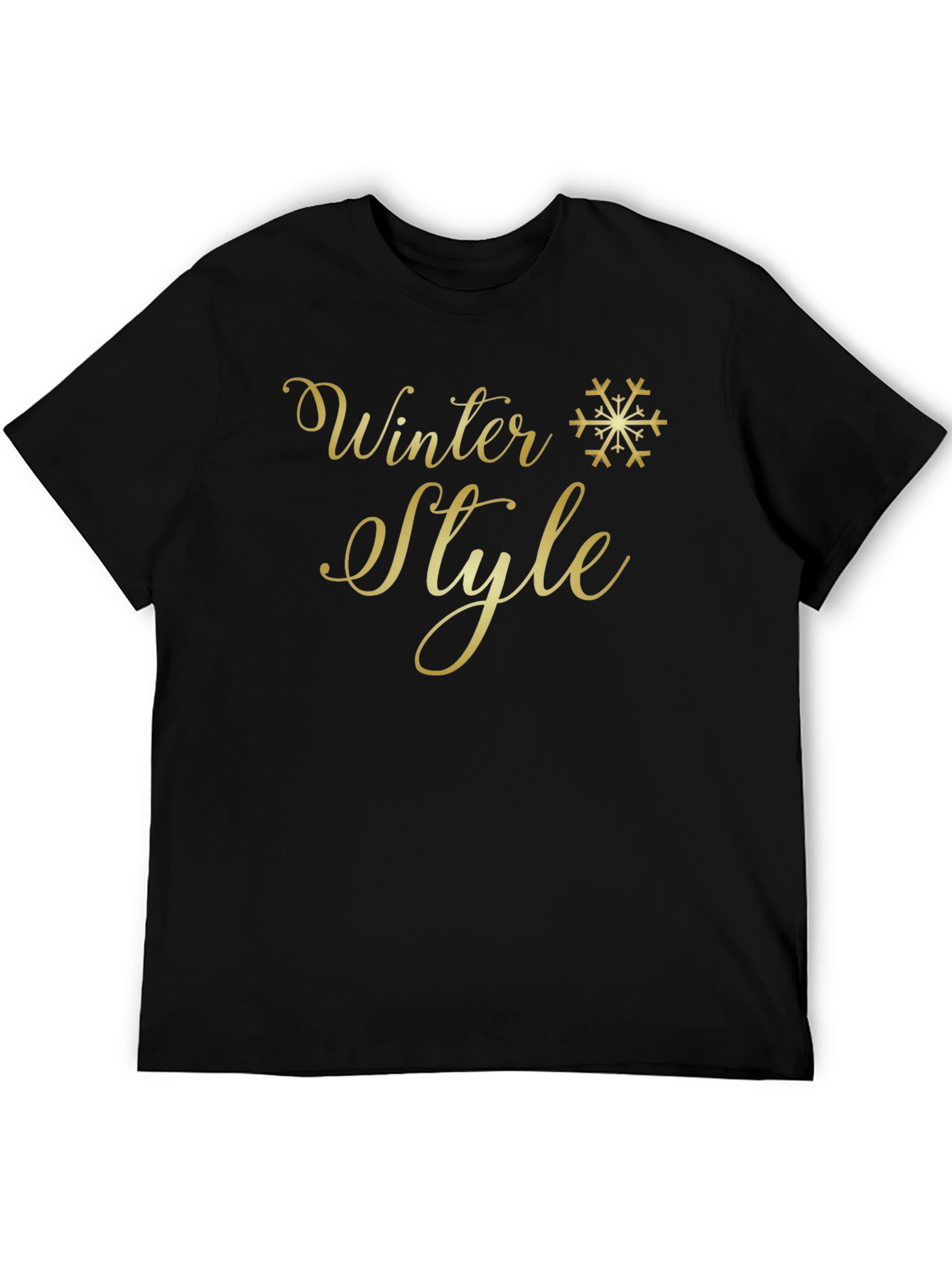 Winter Style T-Shirt - Gold Print