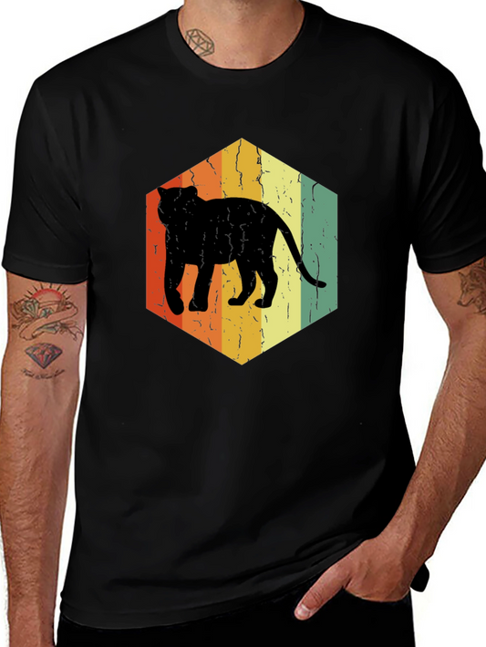 Vintage Cat Silhouette Graphic Tee