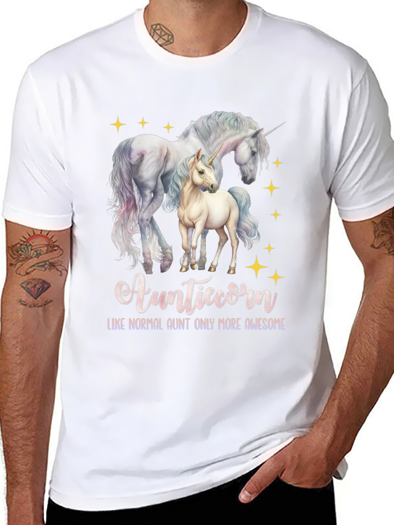 Auntiecorn Unicorn Graphic Tee