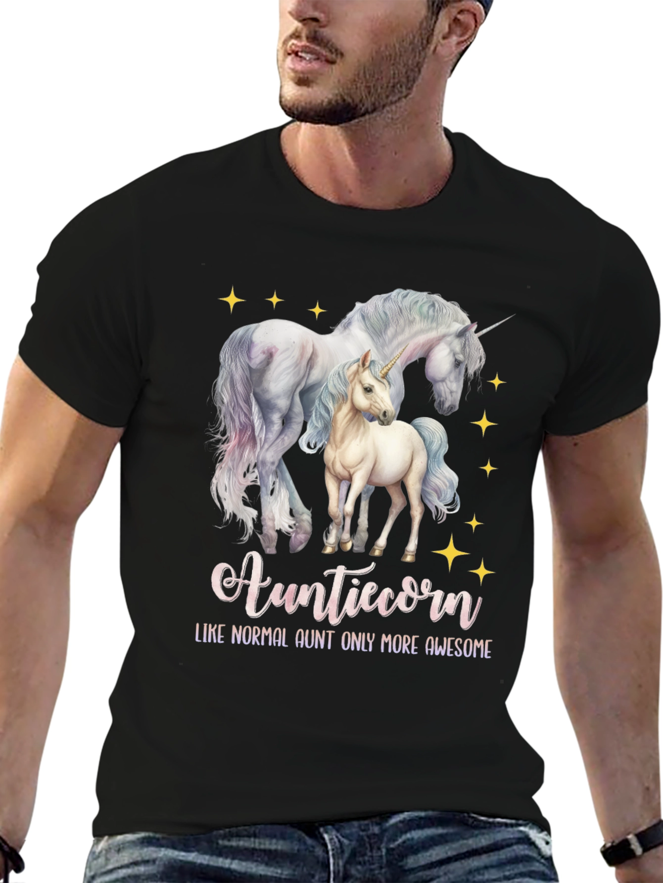 Auntiecorn Unicorn Graphic Tee