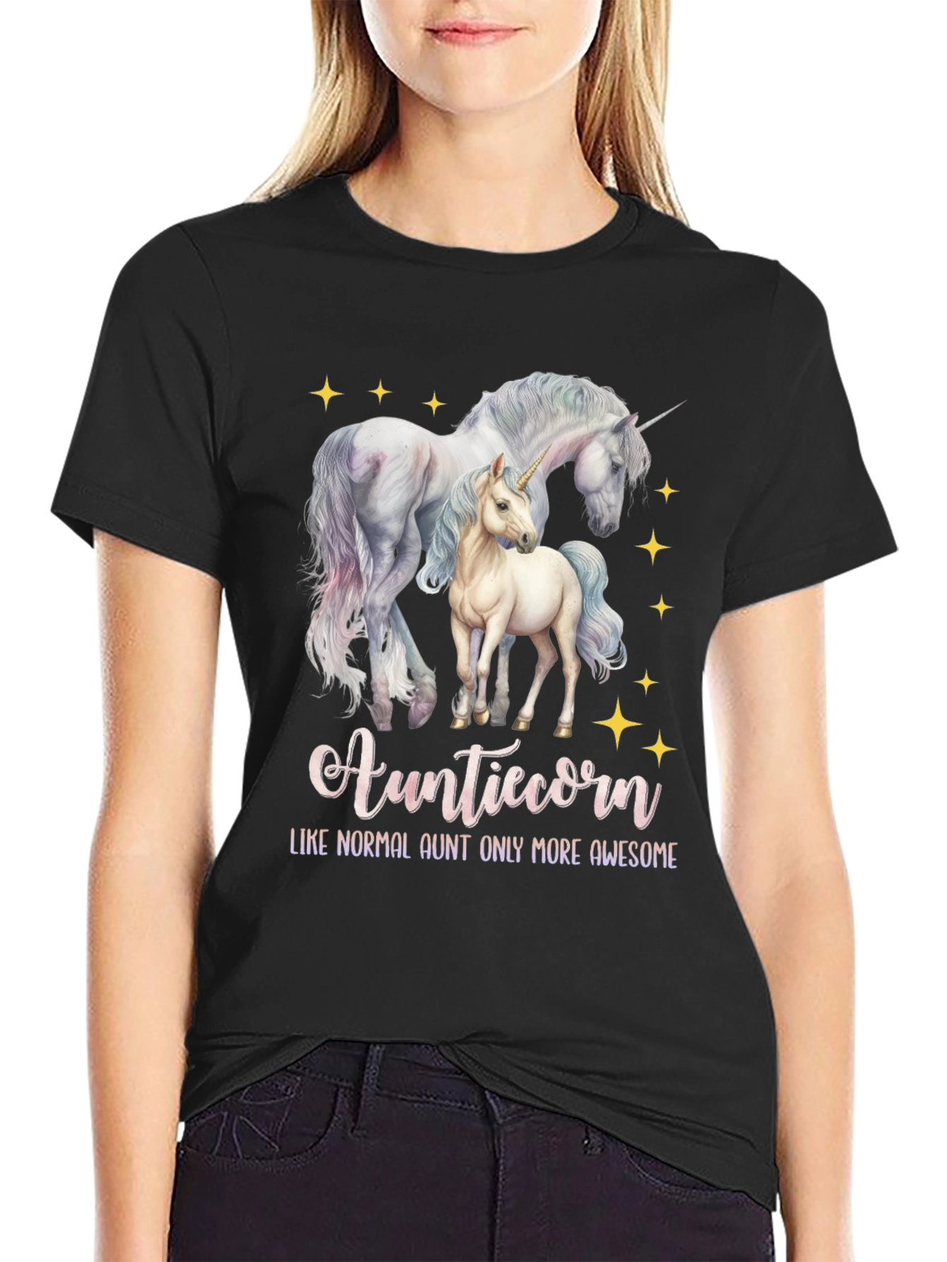 Auntiecorn Unicorn Graphic Tee