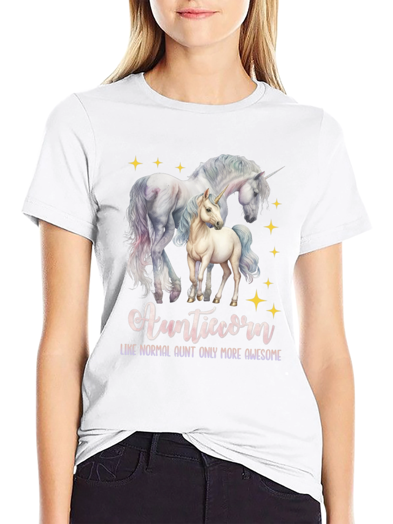 Auntiecorn Unicorn Graphic Tee