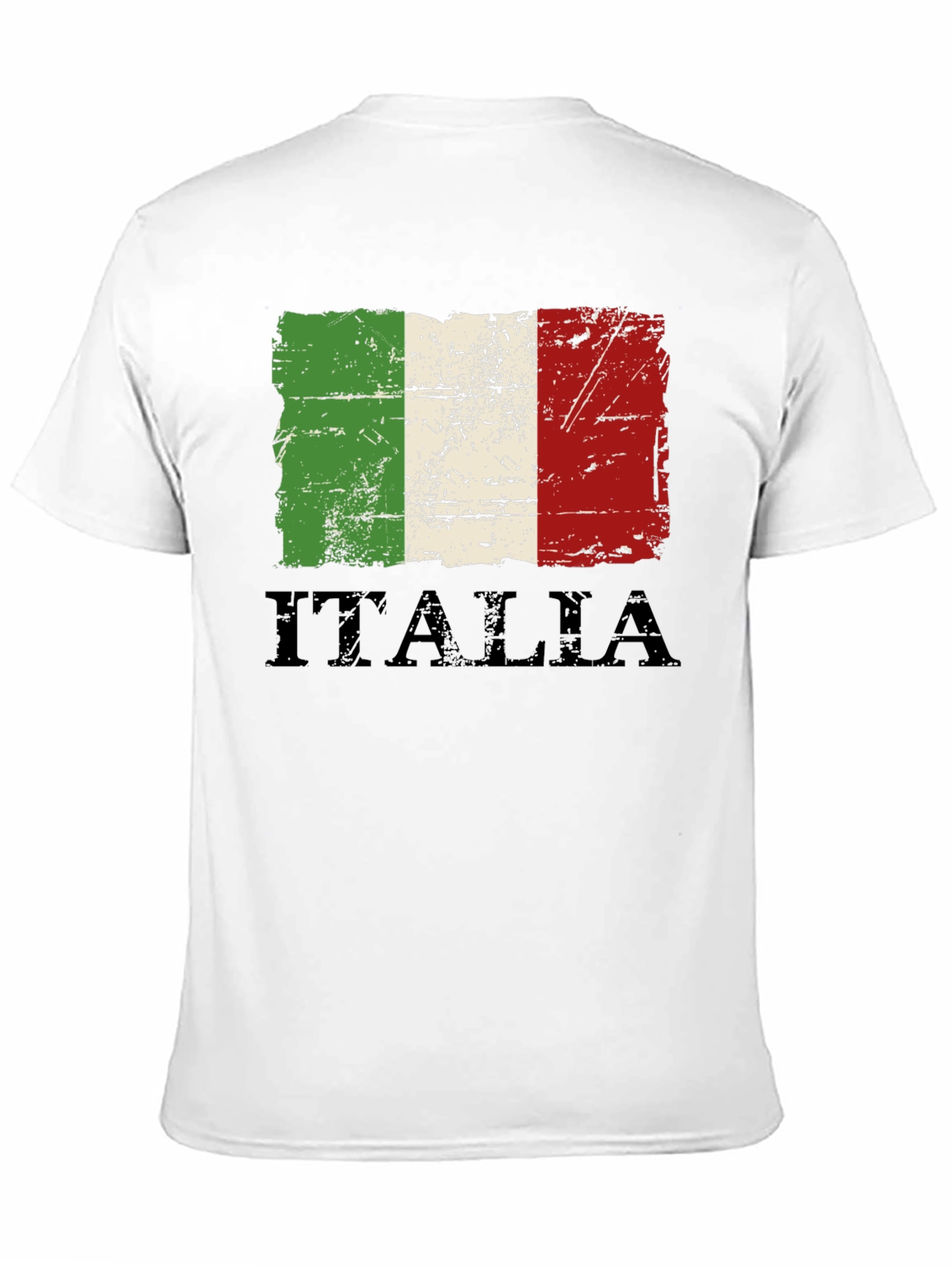 Italia Flag Distressed Graphic T-Shirt