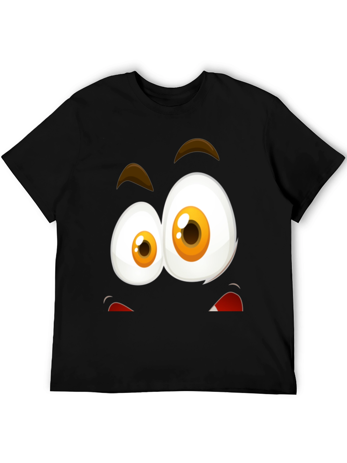 Funny Face Graphic T-Shirt - Black Cotton Blend