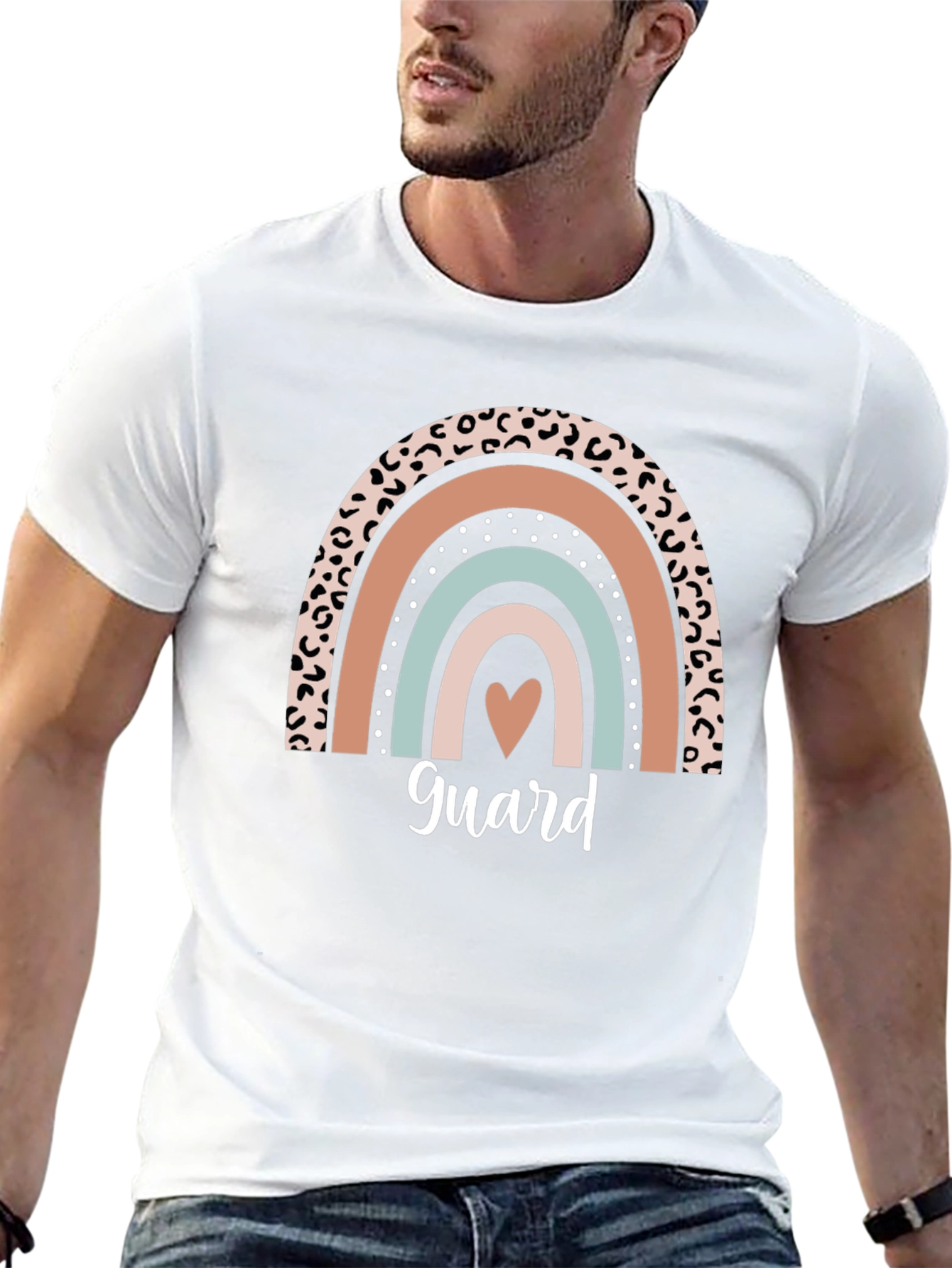 Rainbow Heart Guard Graphic Tee