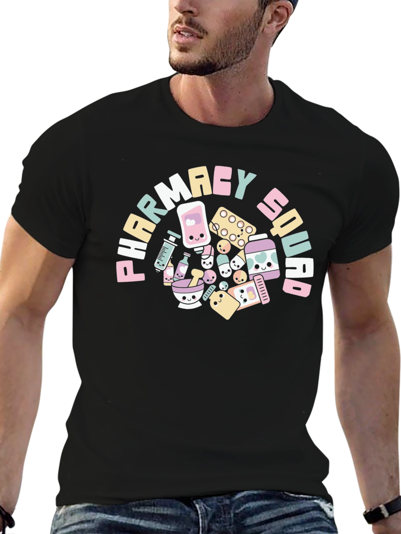Pharmacy Squad T-Shirt - Cute Pill Design