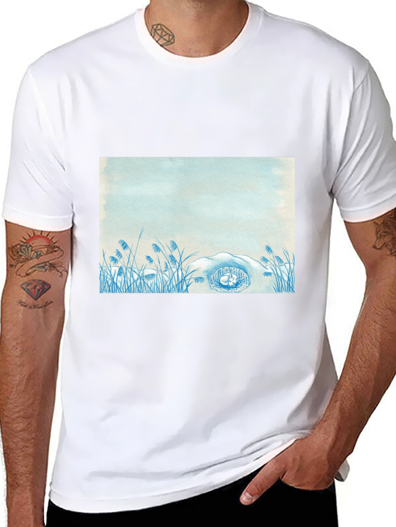 Nature Scene Graphic Tee - Soft Cotton Comfort