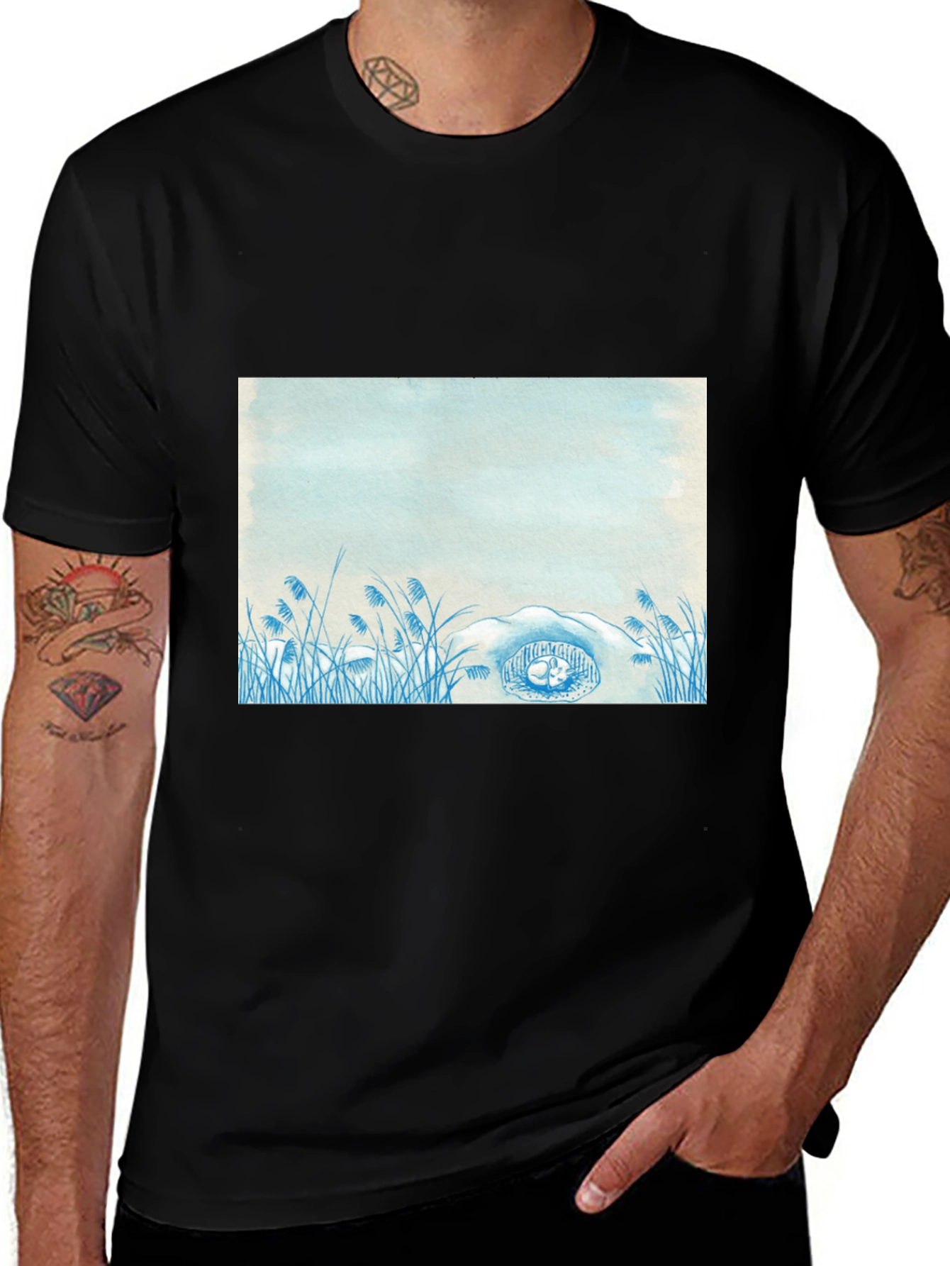 Nature Scene Graphic Tee - Soft Cotton Comfort