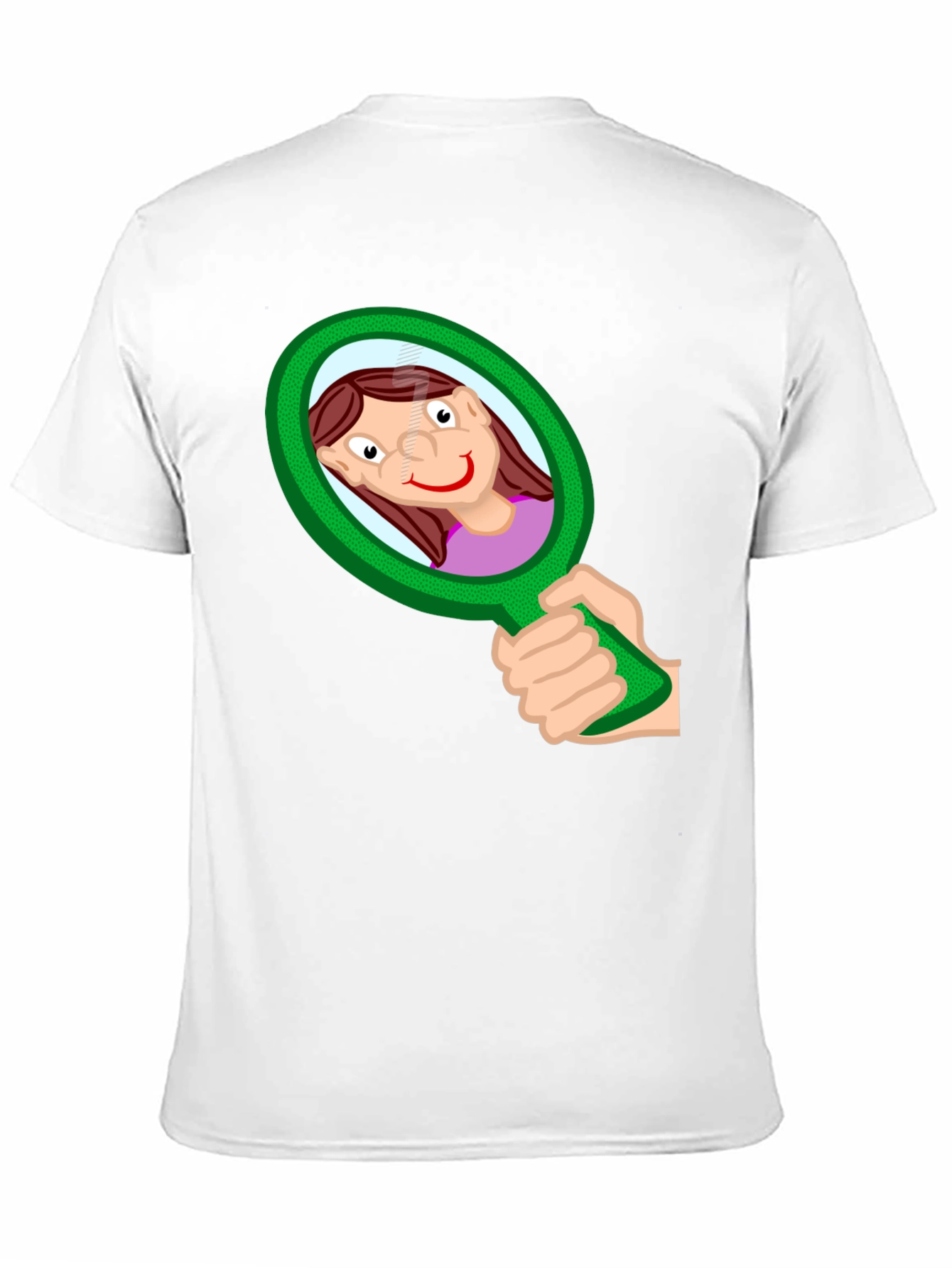 Funny Cartoon Mirror T-Shirt - Black