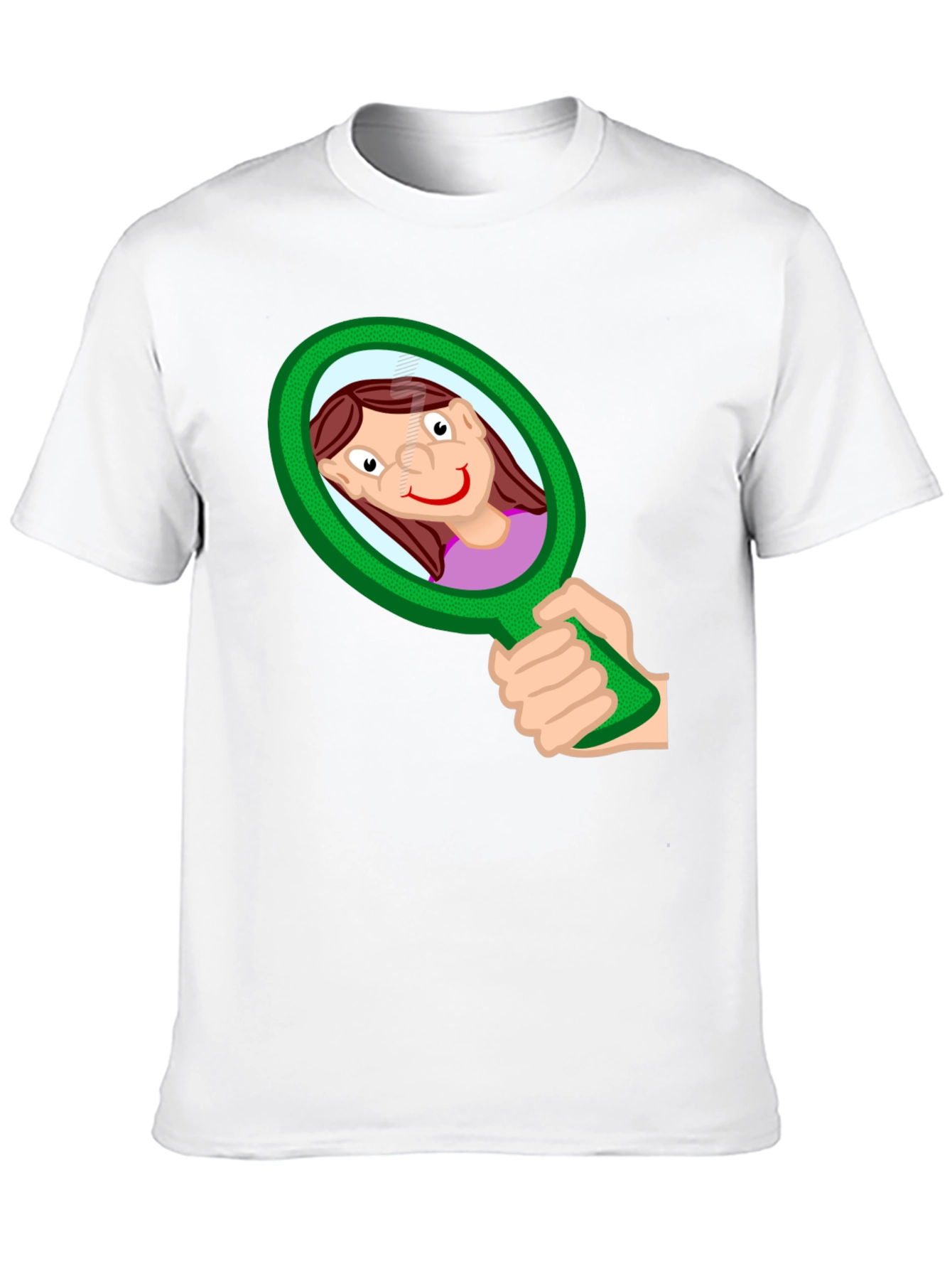 Funny Cartoon Mirror T-Shirt - Black