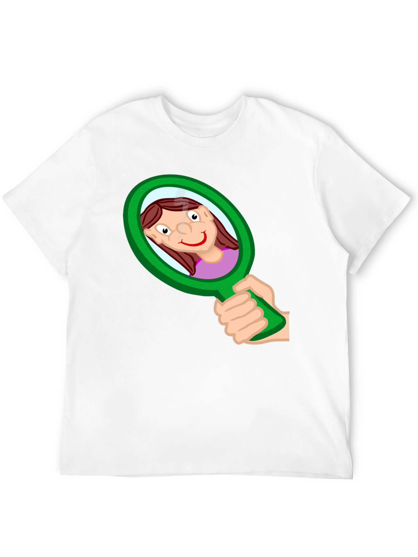Funny Cartoon Mirror T-Shirt - Black
