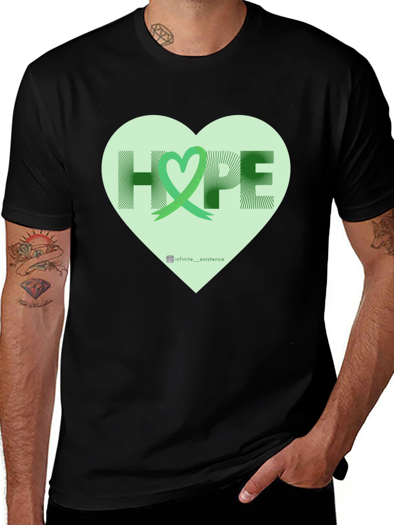 Hope Heart Graphic Tee - Inspiring Awareness Shirt
