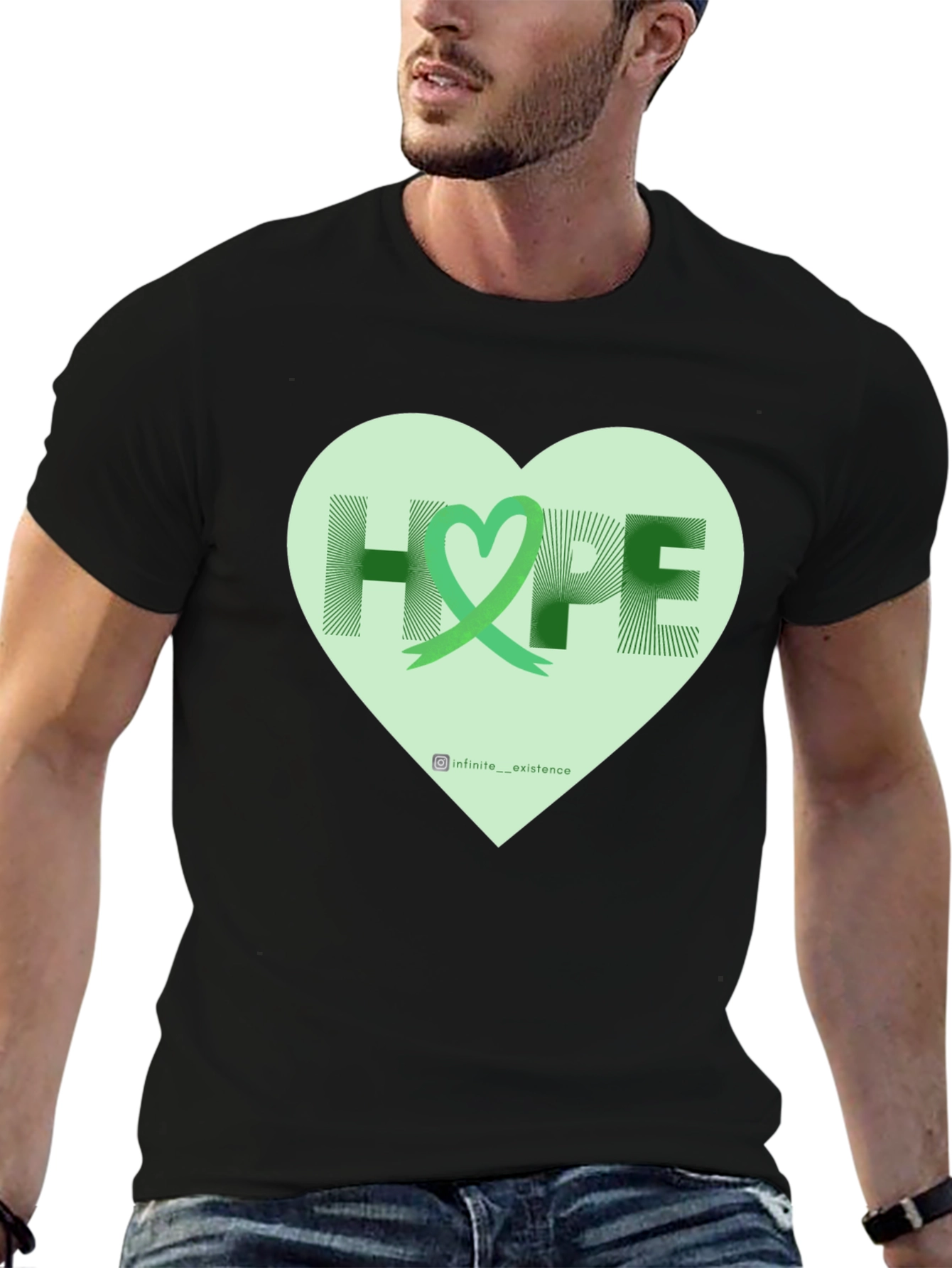 Hope Heart Graphic Tee - Inspiring Awareness Shirt