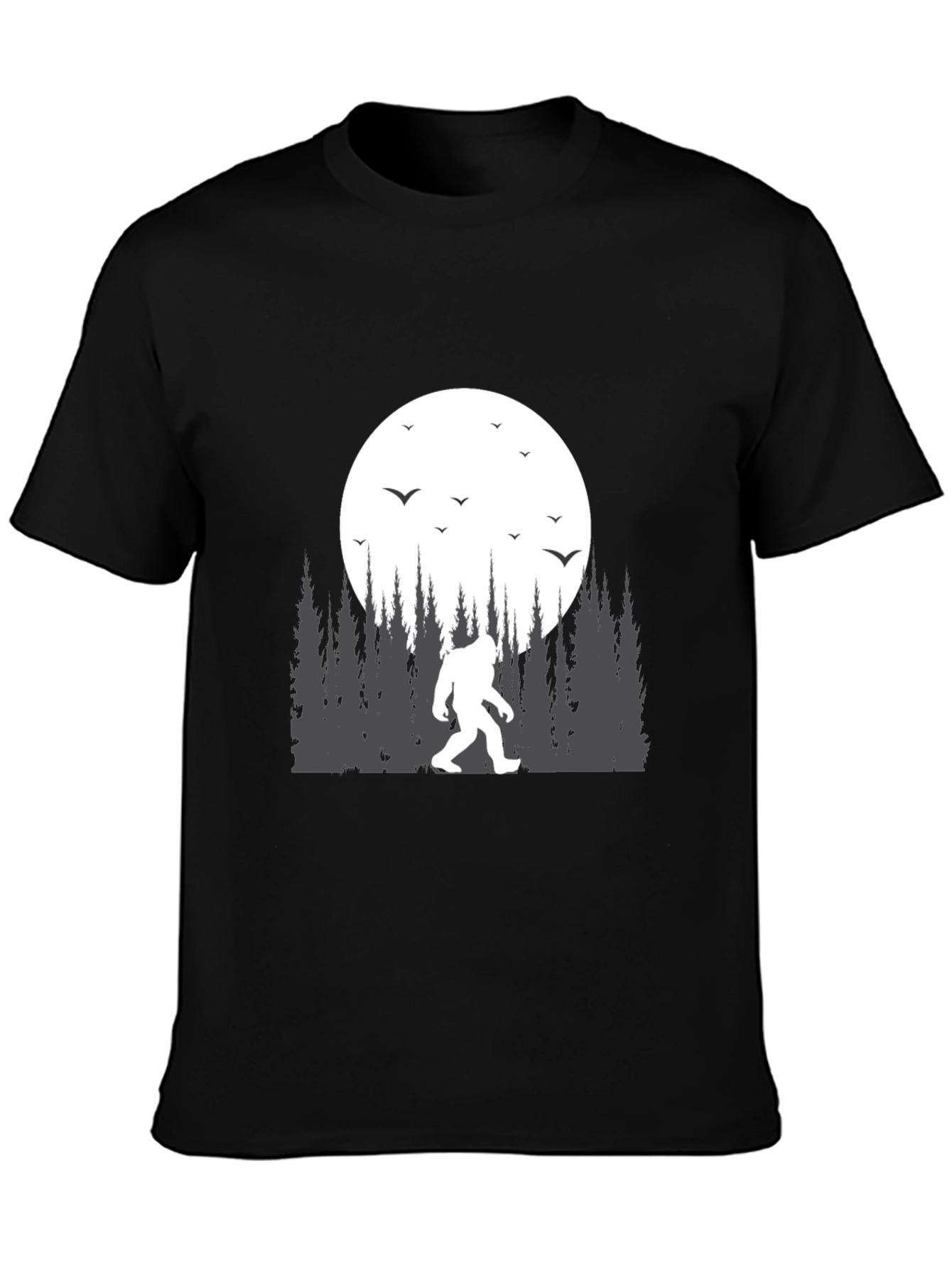 Bigfoot Moon T-Shirt - Cryptid Design