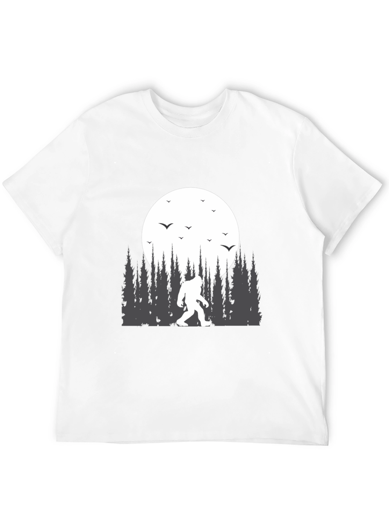 Bigfoot Moon T-Shirt - Cryptid Design