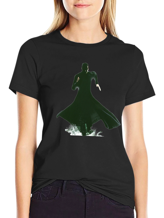 Matrix Green Silhouette Graphic Tee