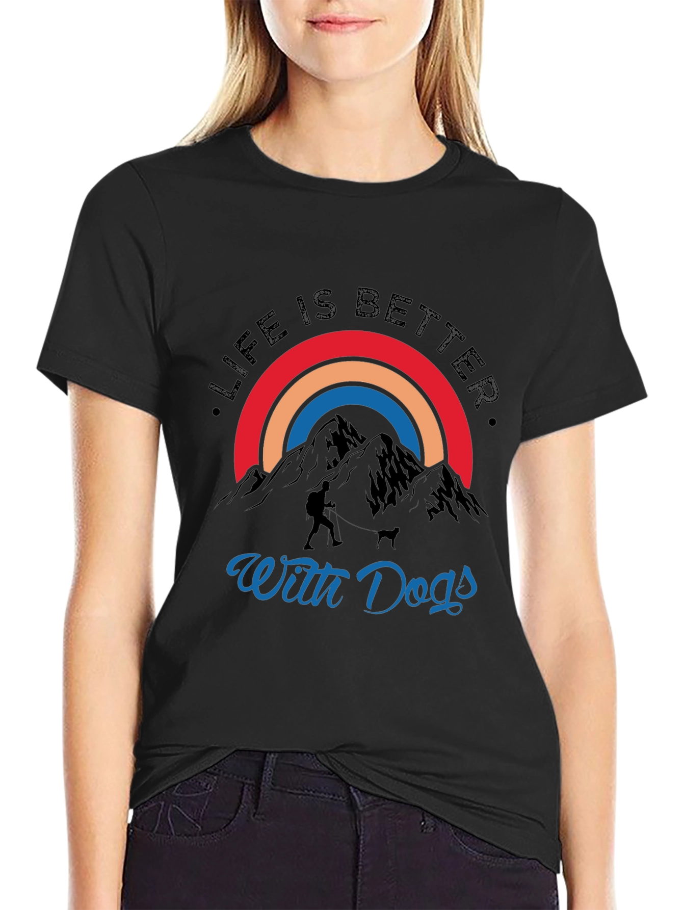 Life is Better with Dogs Hiking Graphic Tee