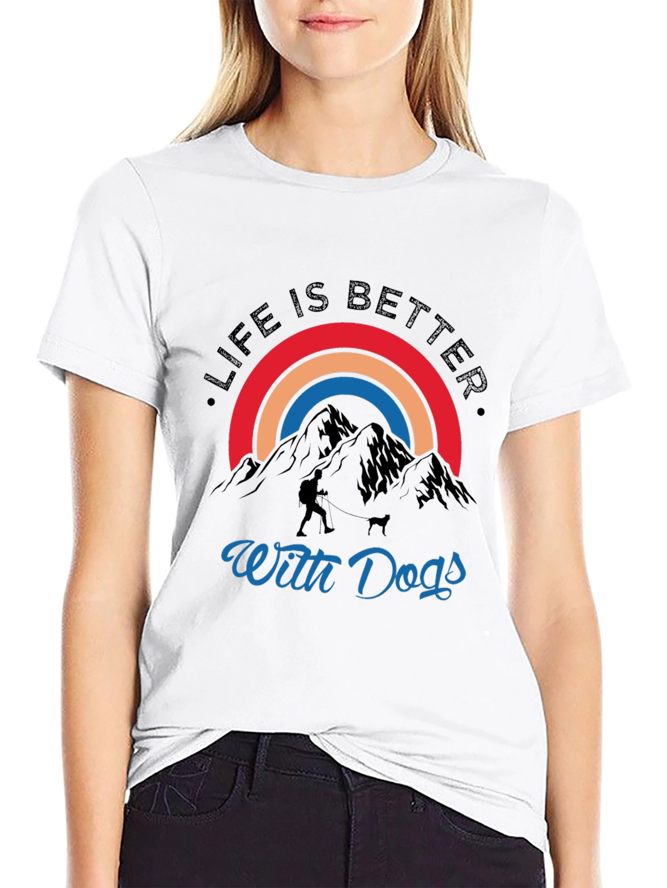 Life is Better with Dogs Hiking Graphic Tee