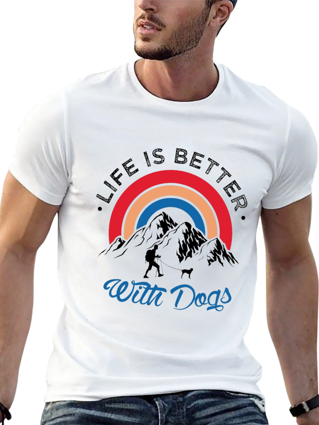 Life is Better with Dogs Hiking Graphic Tee
