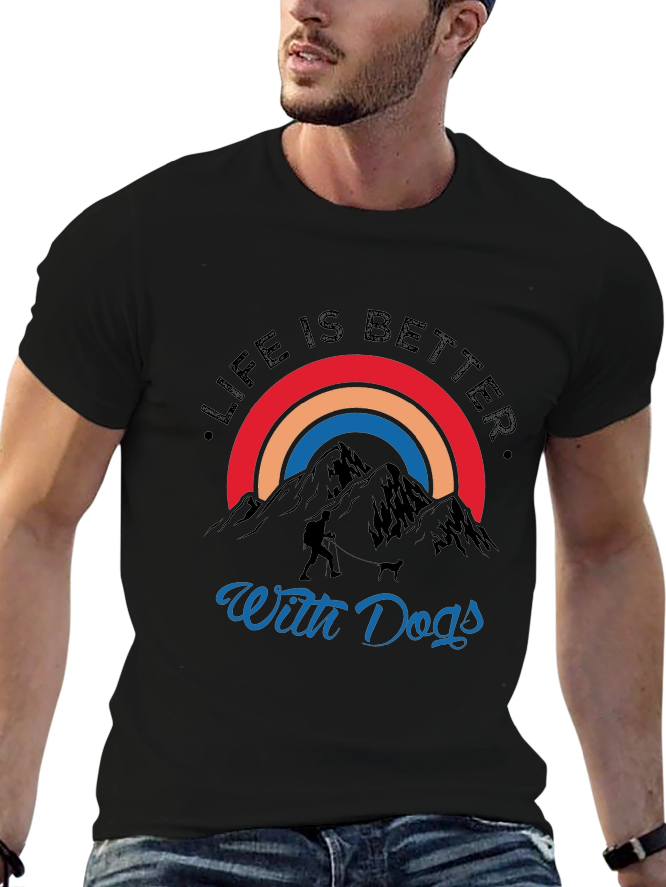 Life is Better with Dogs Hiking Graphic Tee
