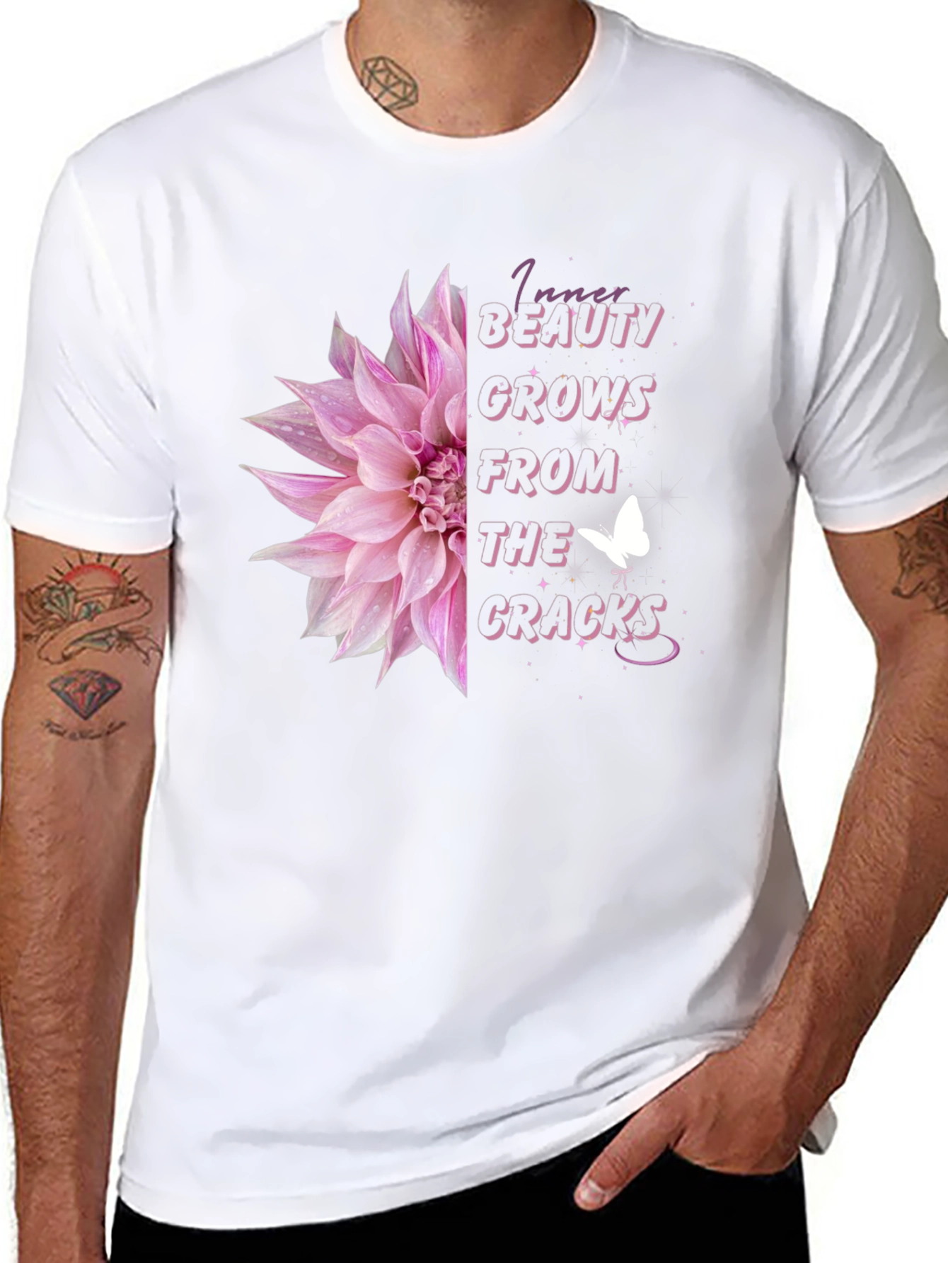 Floral Inspirational T-Shirt - Inner Beauty