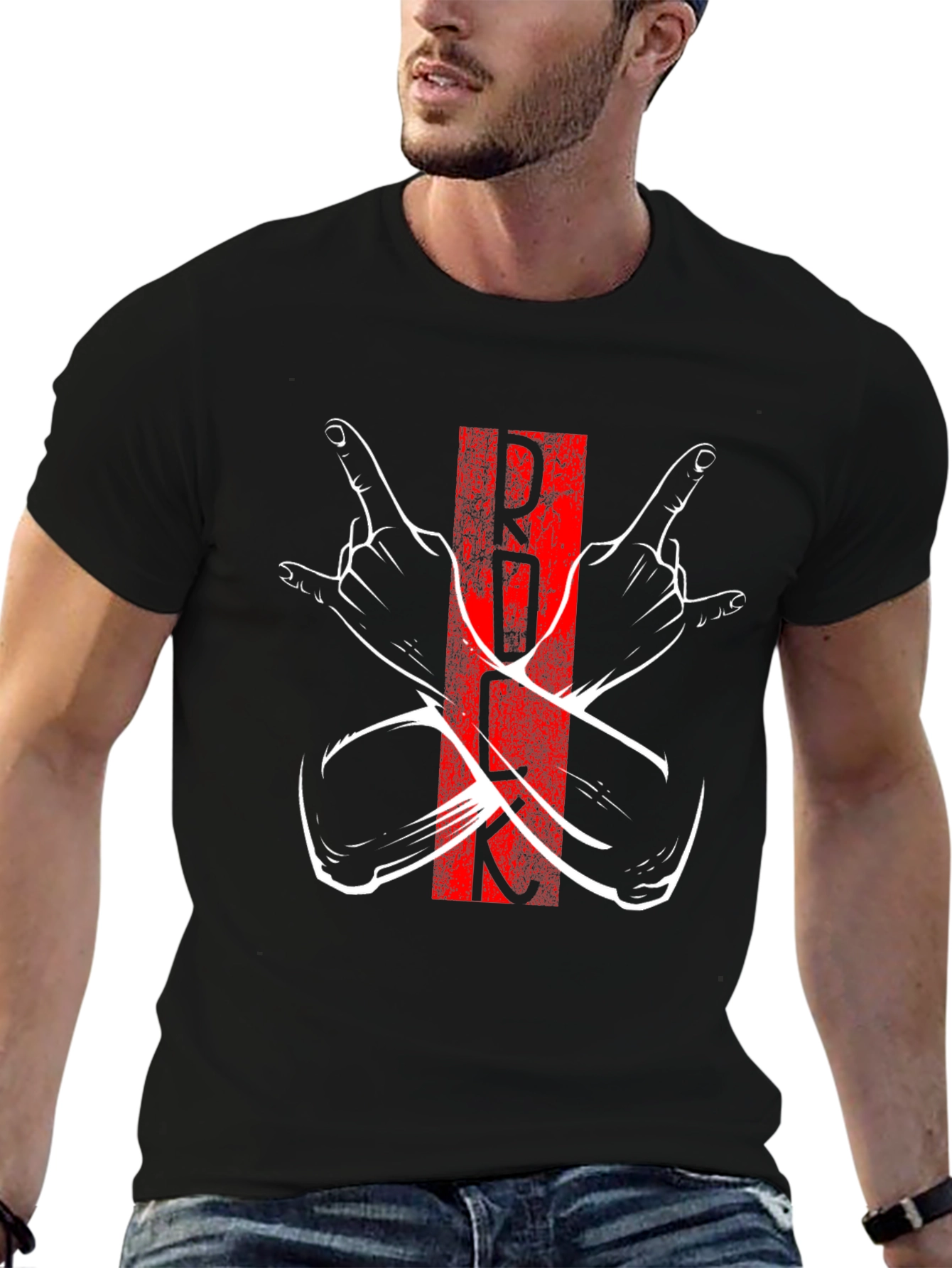 Rock On Graphic T-Shirt - Black