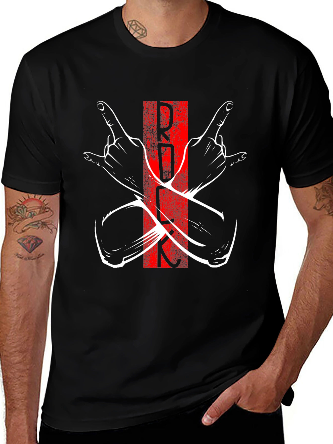 Rock On Graphic T-Shirt - Black