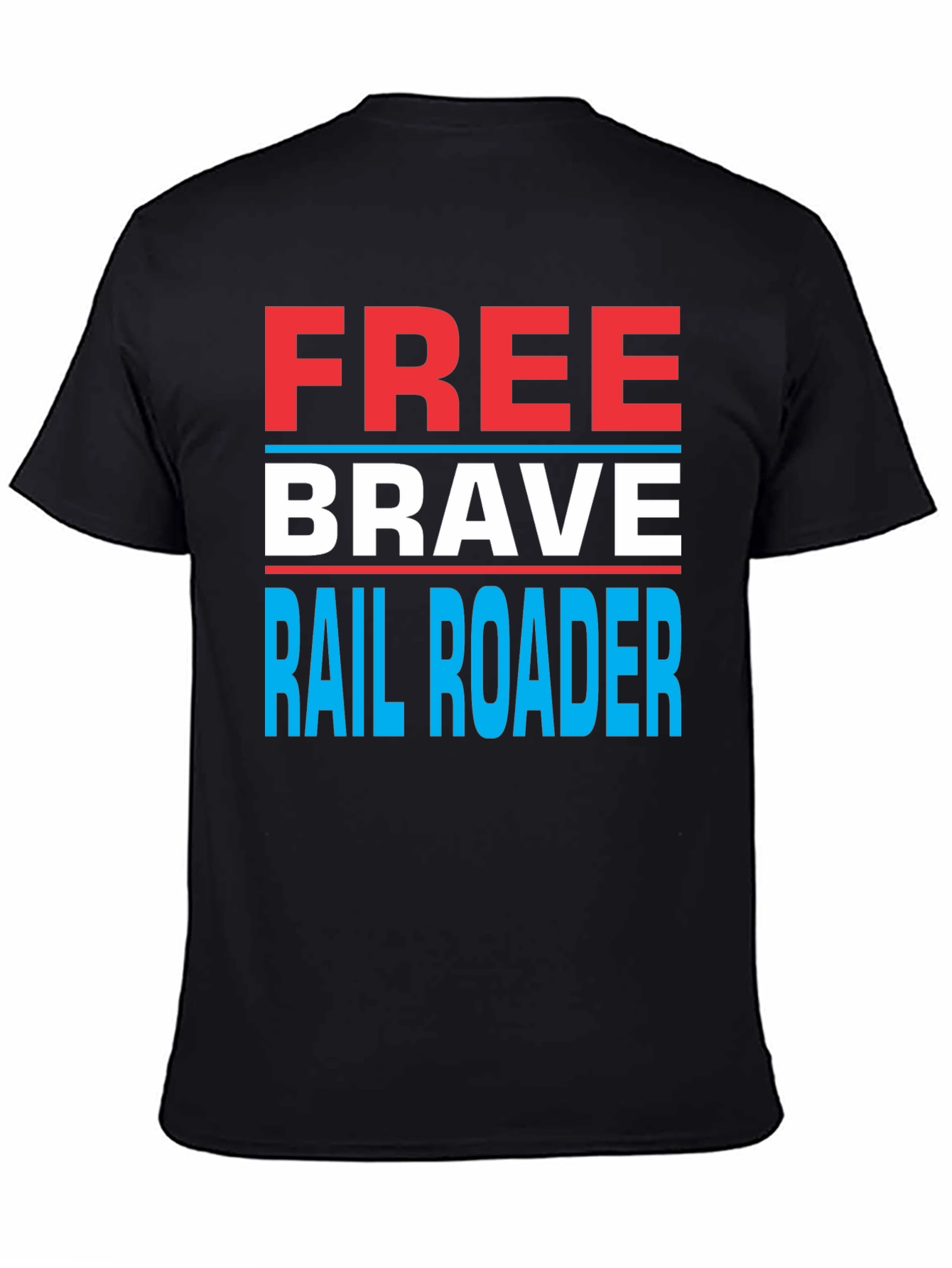 Free Brave Railroader Graphic T-Shirt