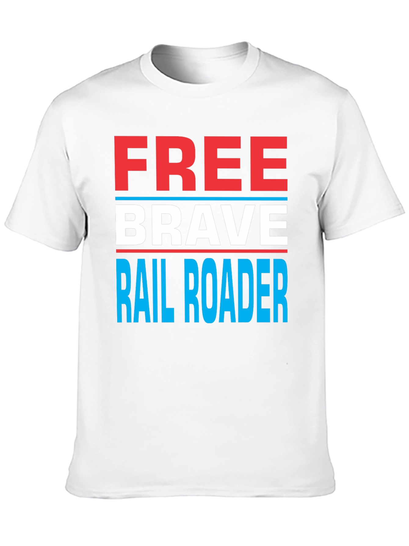 Free Brave Railroader Graphic T-Shirt